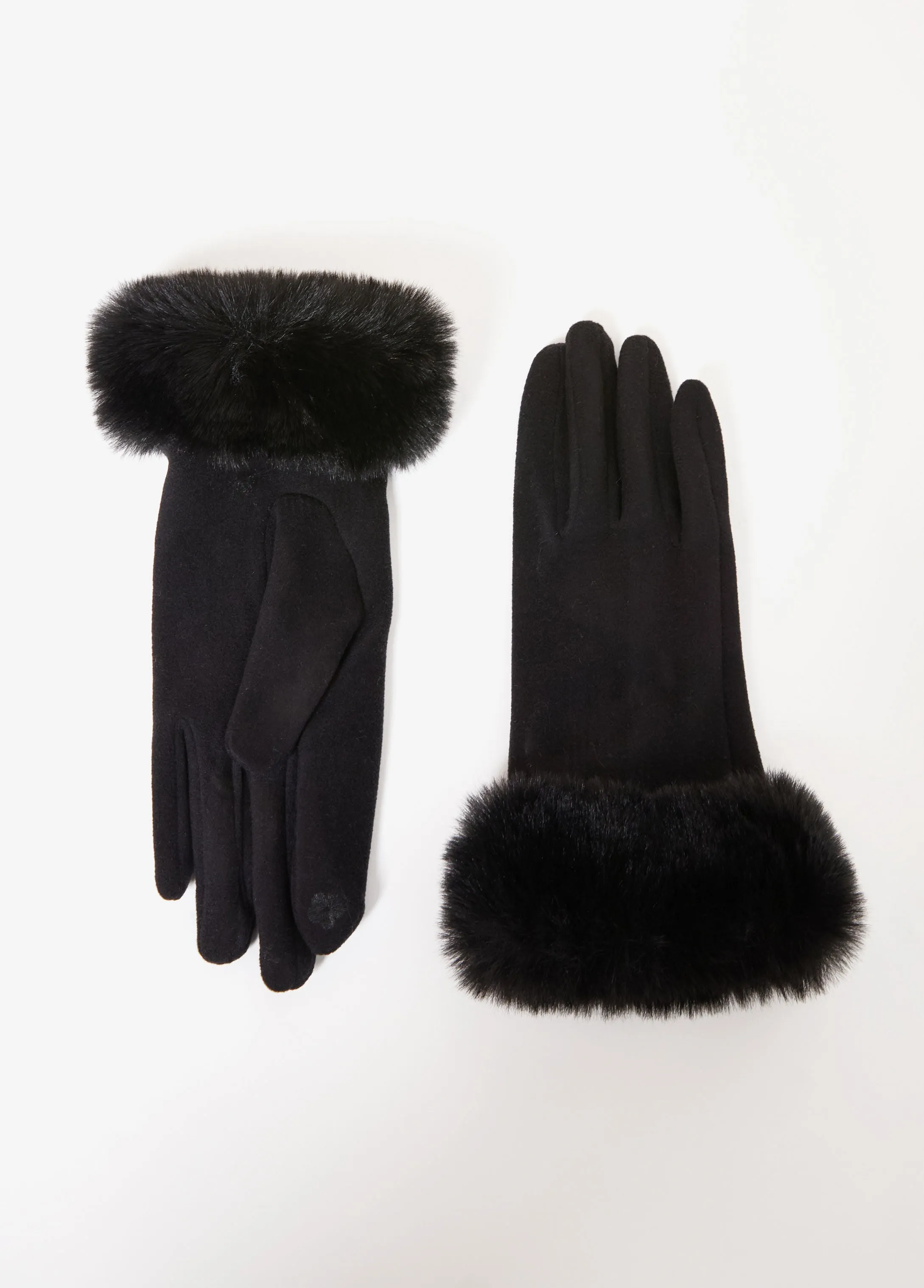 Faux Fur Cuffed Tech Gloves sold by Ashley Stewart product image thumbnail 2