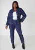 Lace Up Denim Jacket sold by Ashley Stewart