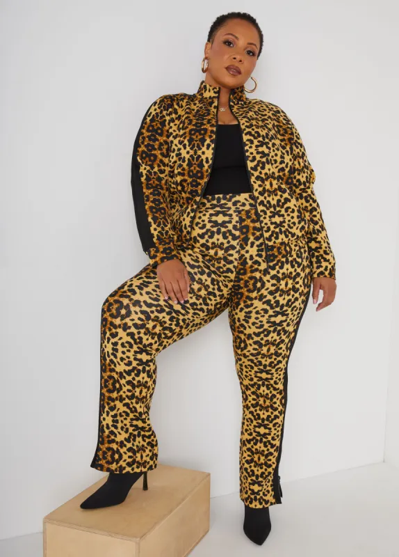 Animal Zip Detailed Track Pants sold by Ashley Stewart