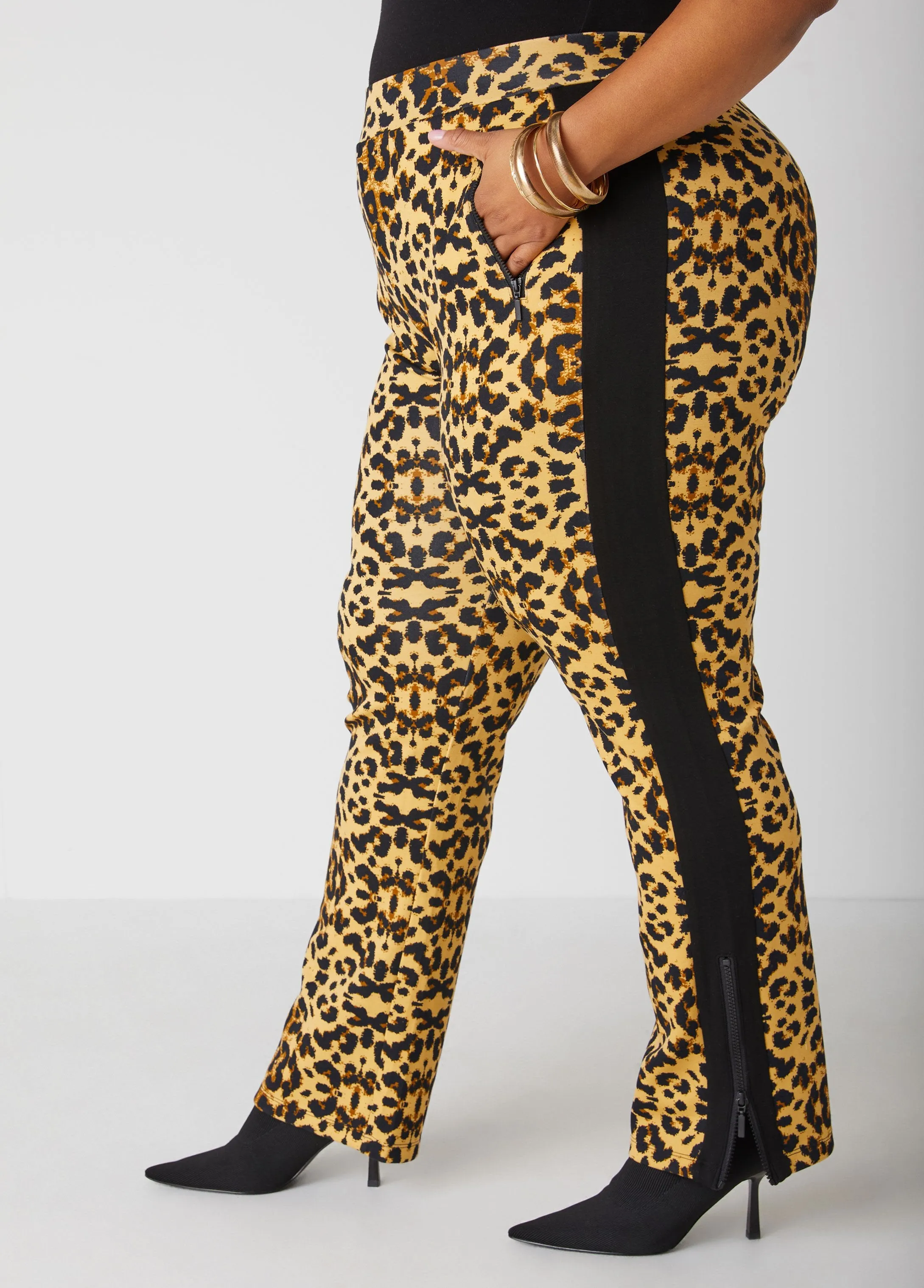 Animal Zip Detailed Track Pants sold by Ashley Stewart product image thumbnail 5