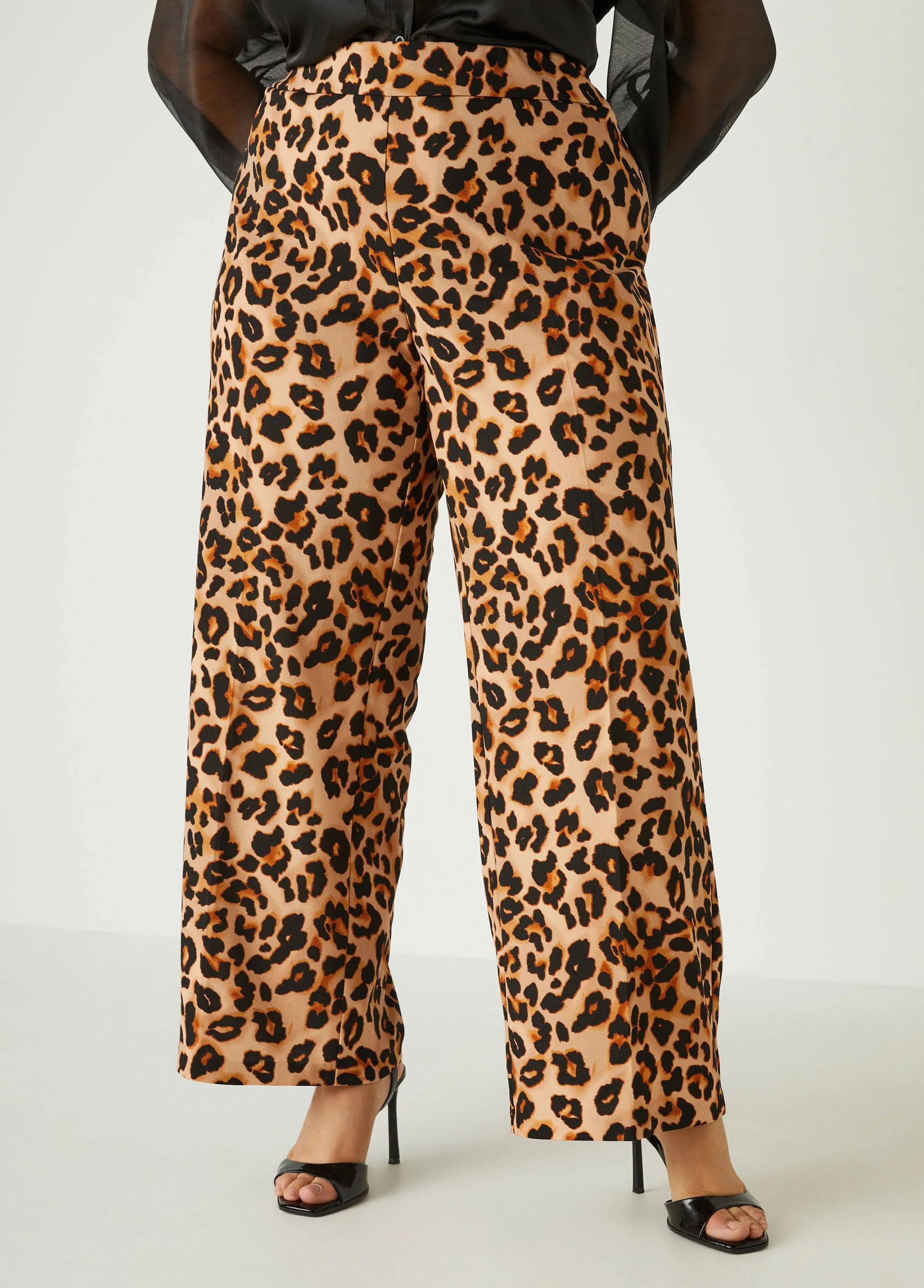 Animal Print Straight Leg Trousers sold by Ashley Stewart