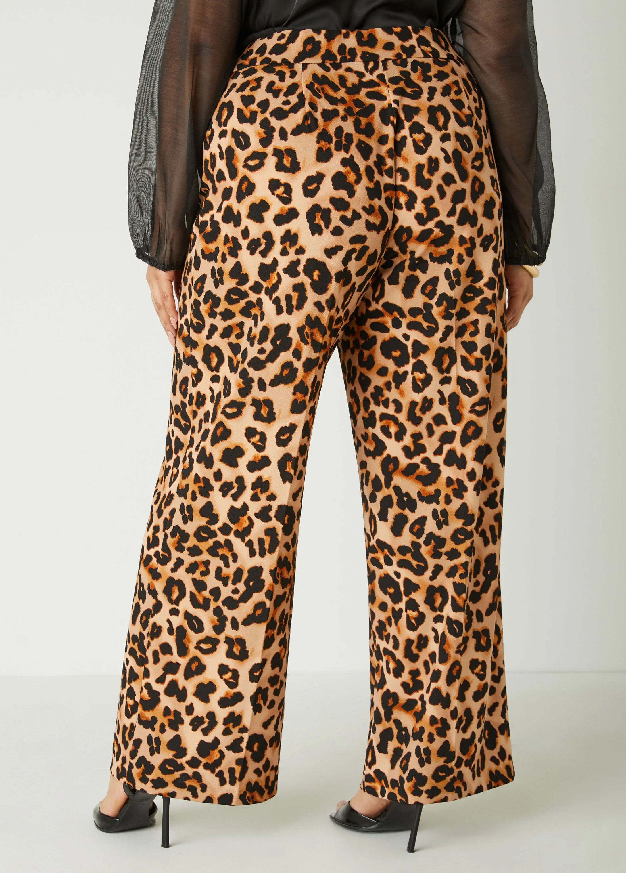 Animal Print Straight Leg Trousers sold by Ashley Stewart product image thumbnail 2