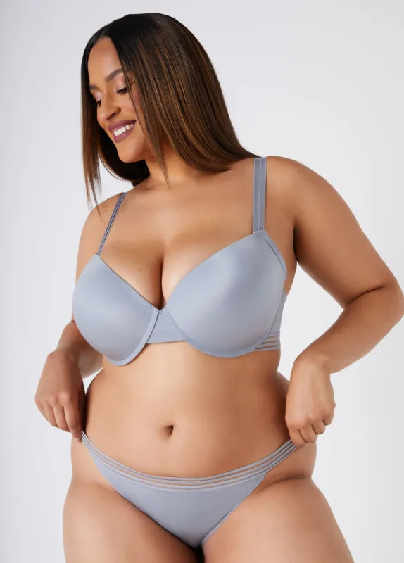 Sheer Waist High Cut Bikini Briefs sold by Ashley Stewart
