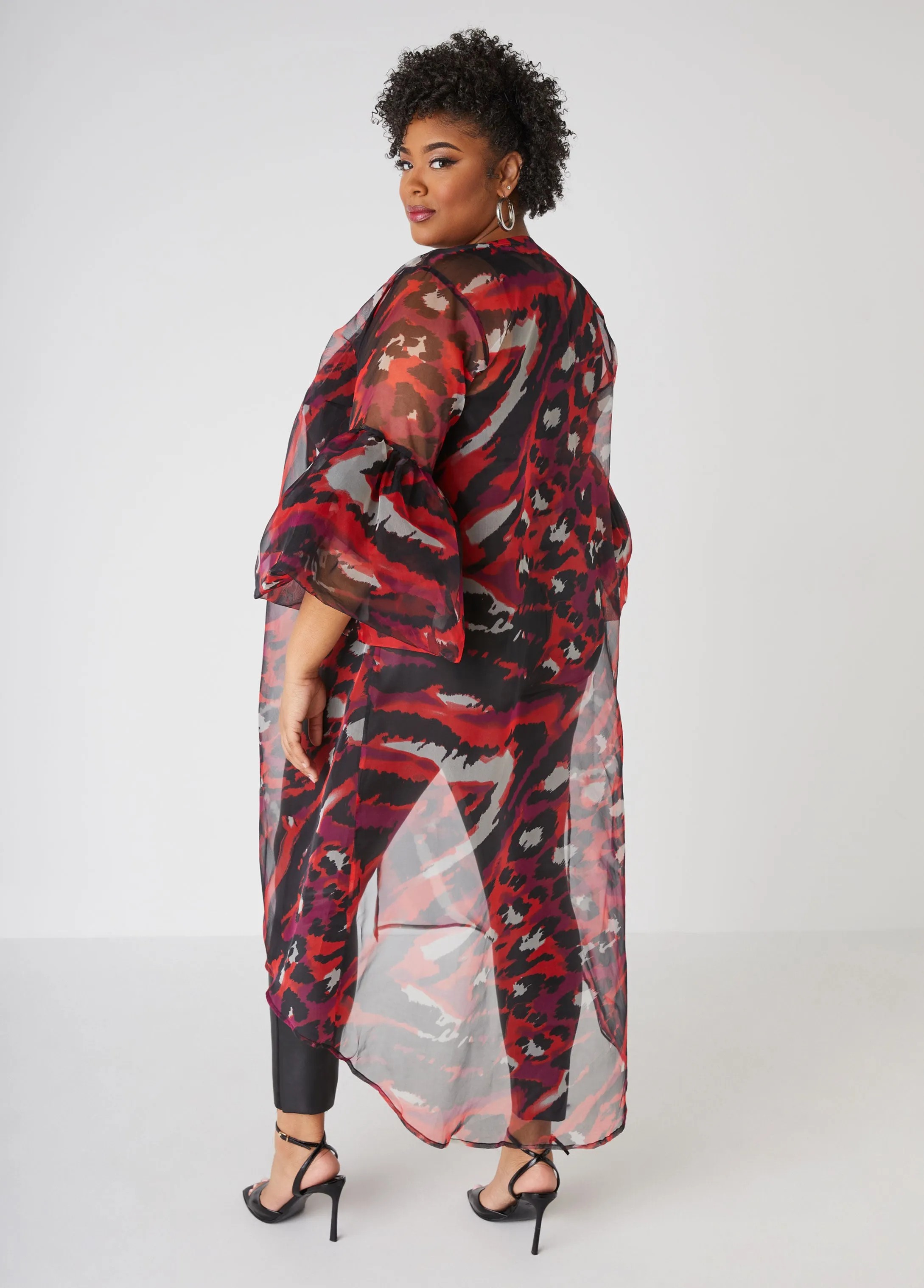 Animal Print Organza Duster sold by Ashley Stewart product image thumbnail 2