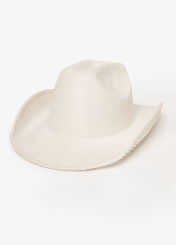 Faux Pearl And Crystal Cowboy Hat sold by Ashley Stewart