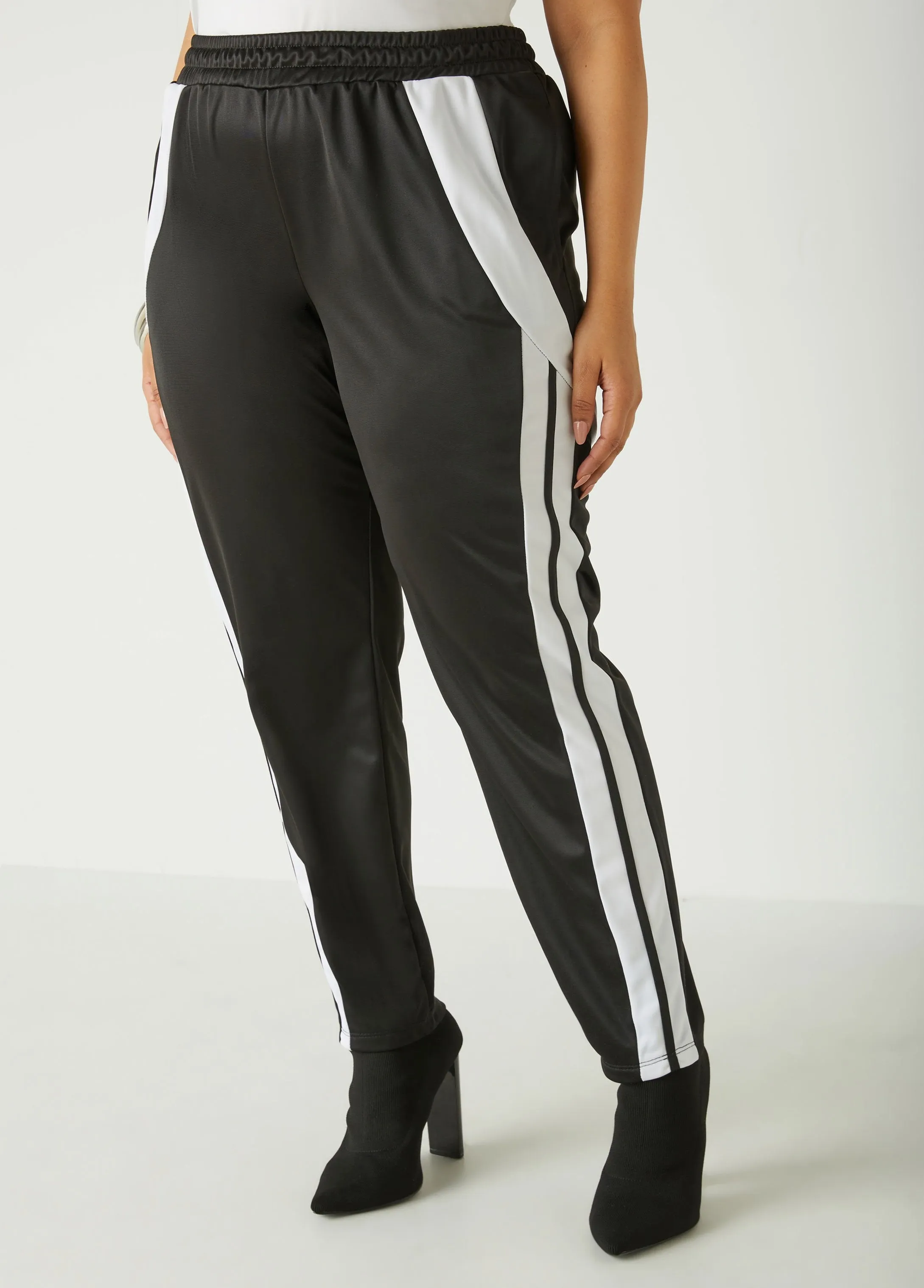 Stripe Trimmed Track Pants sold by Ashley Stewart product image thumbnail 4