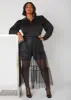 Pleated Tulle Paneled Duster sold by Ashley Stewart