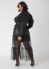 Pleated Tulle Paneled Duster sold by Ashley Stewart