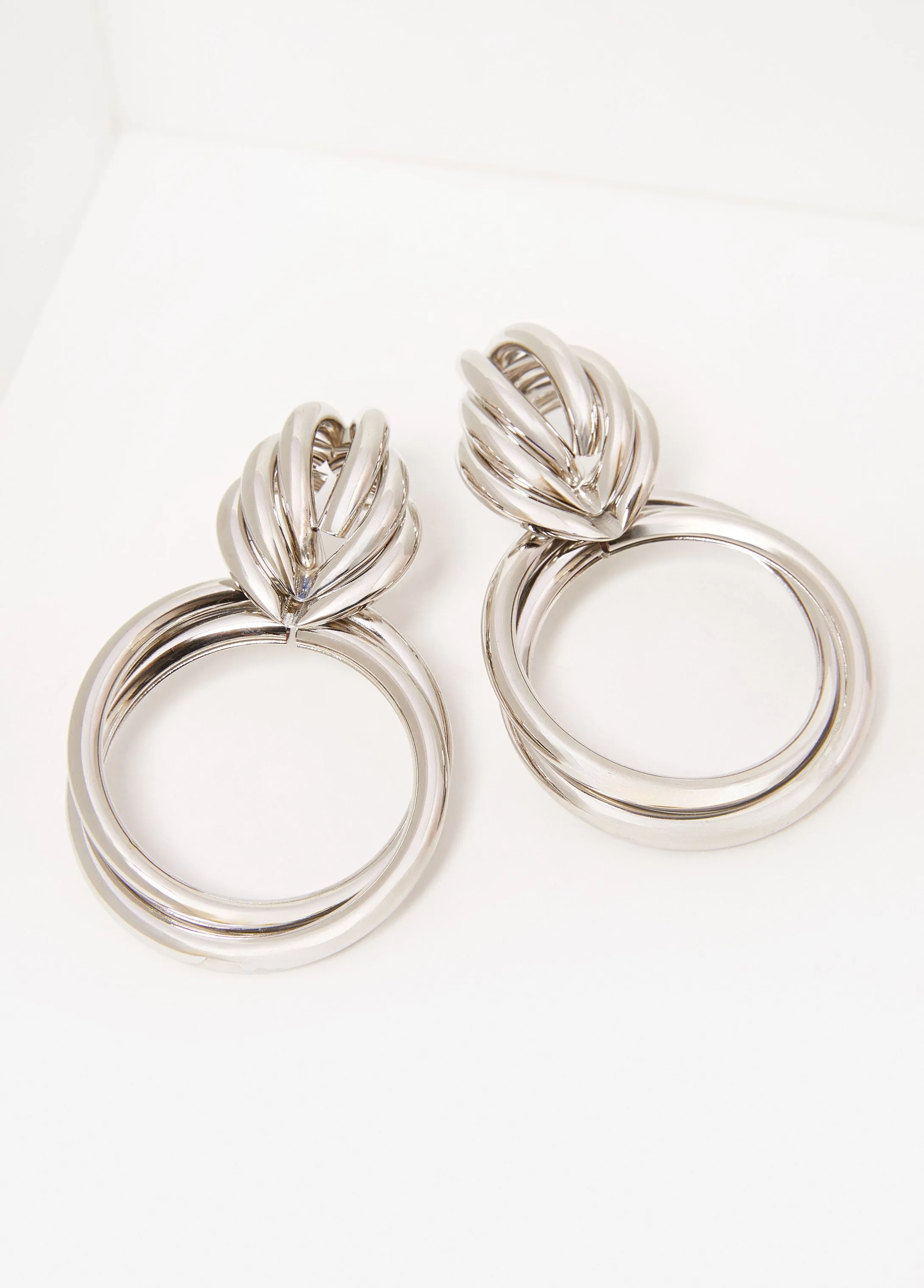Twisted Hoop Doorknocker Earrings sold by Ashley Stewart product image thumbnail 2