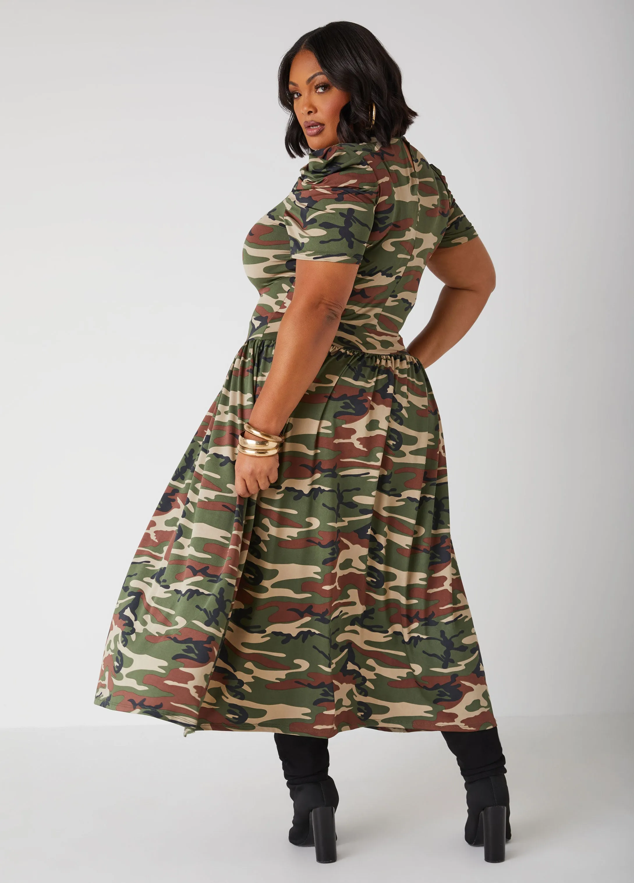 Split Front Printed Duster sold by Ashley Stewart product image thumbnail 5