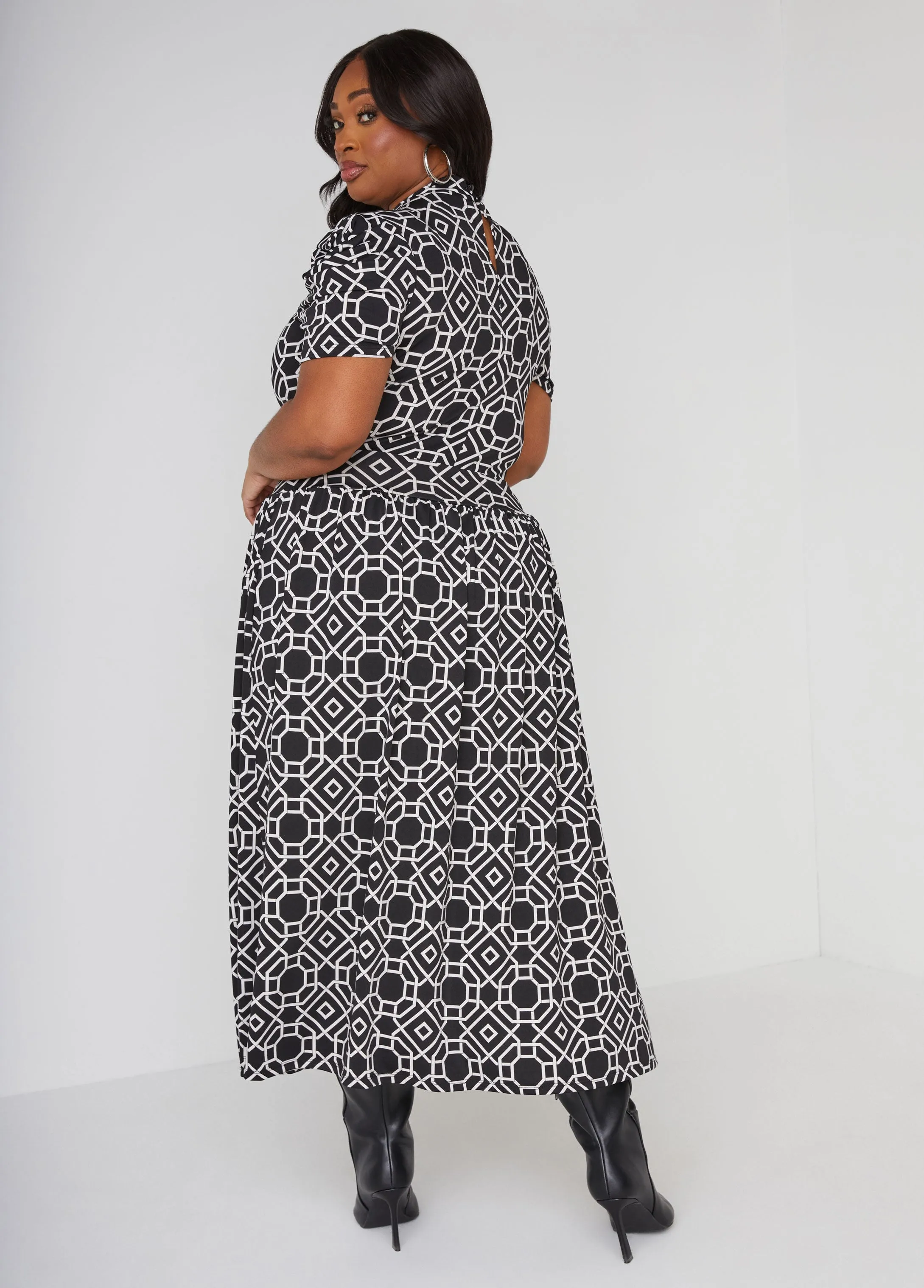 Split Front Printed Duster sold by Ashley Stewart product image thumbnail 2