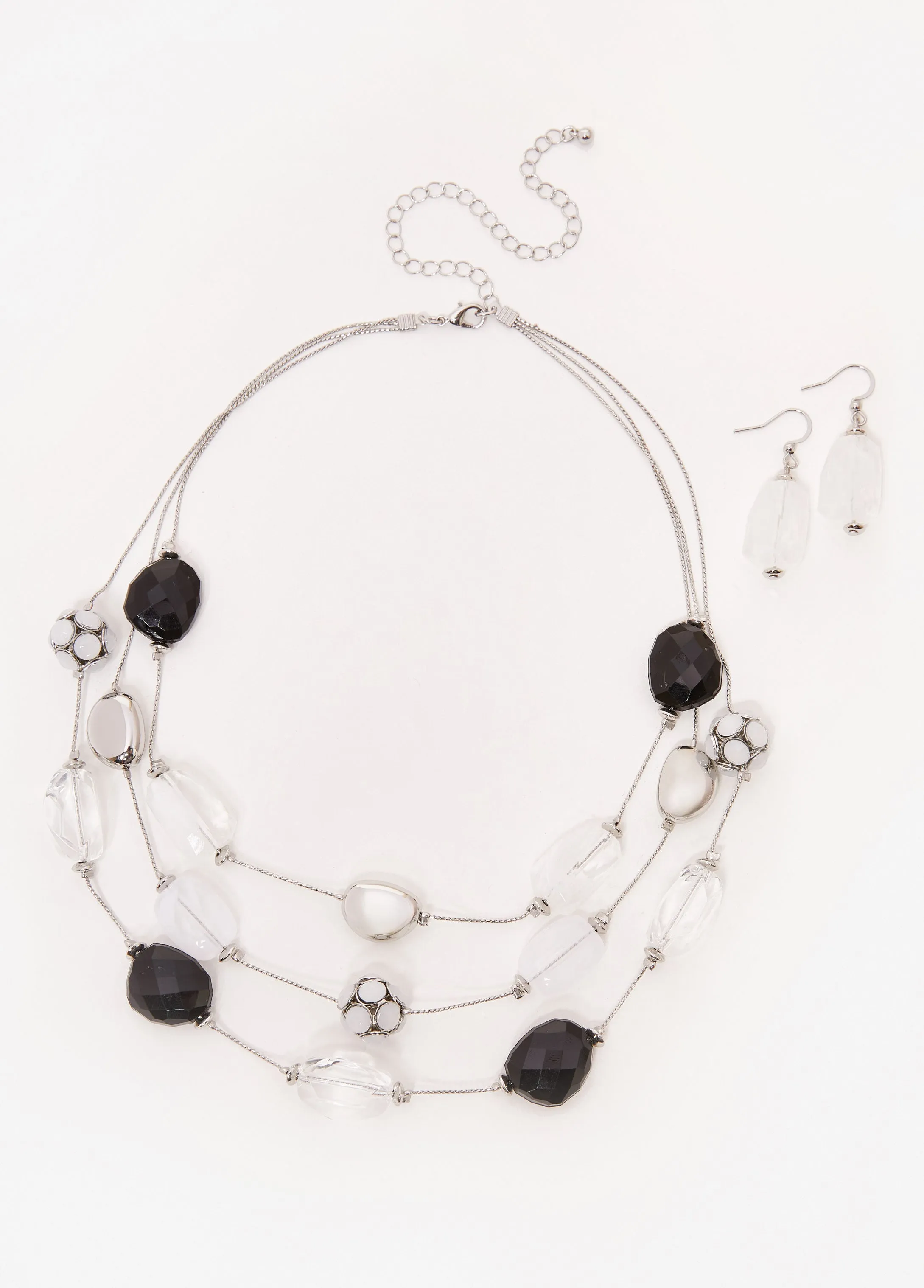 Layered Stone And Bead Necklace Set sold by Ashley Stewart product image thumbnail 2