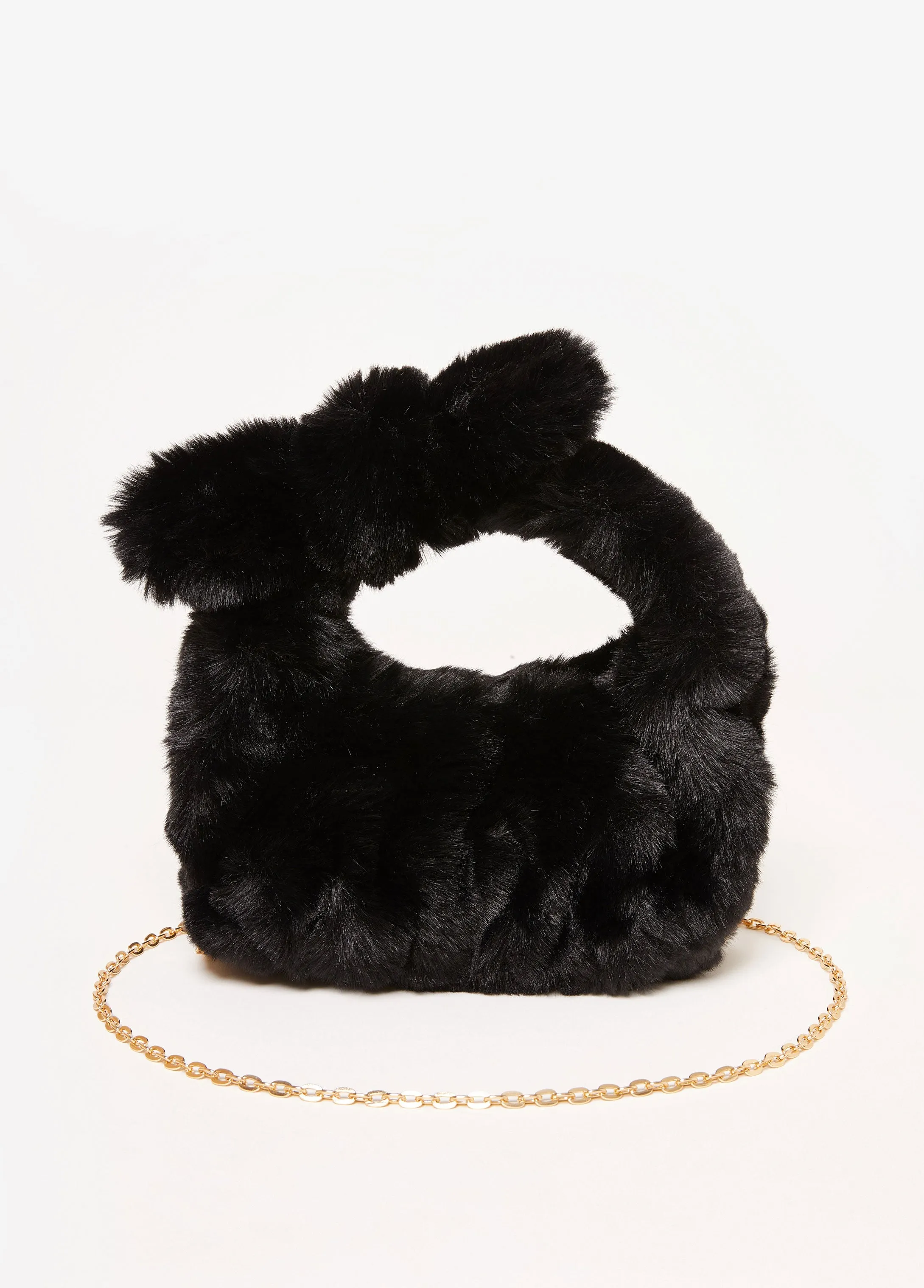 Knotted Faux Fur Bag sold by Ashley Stewart