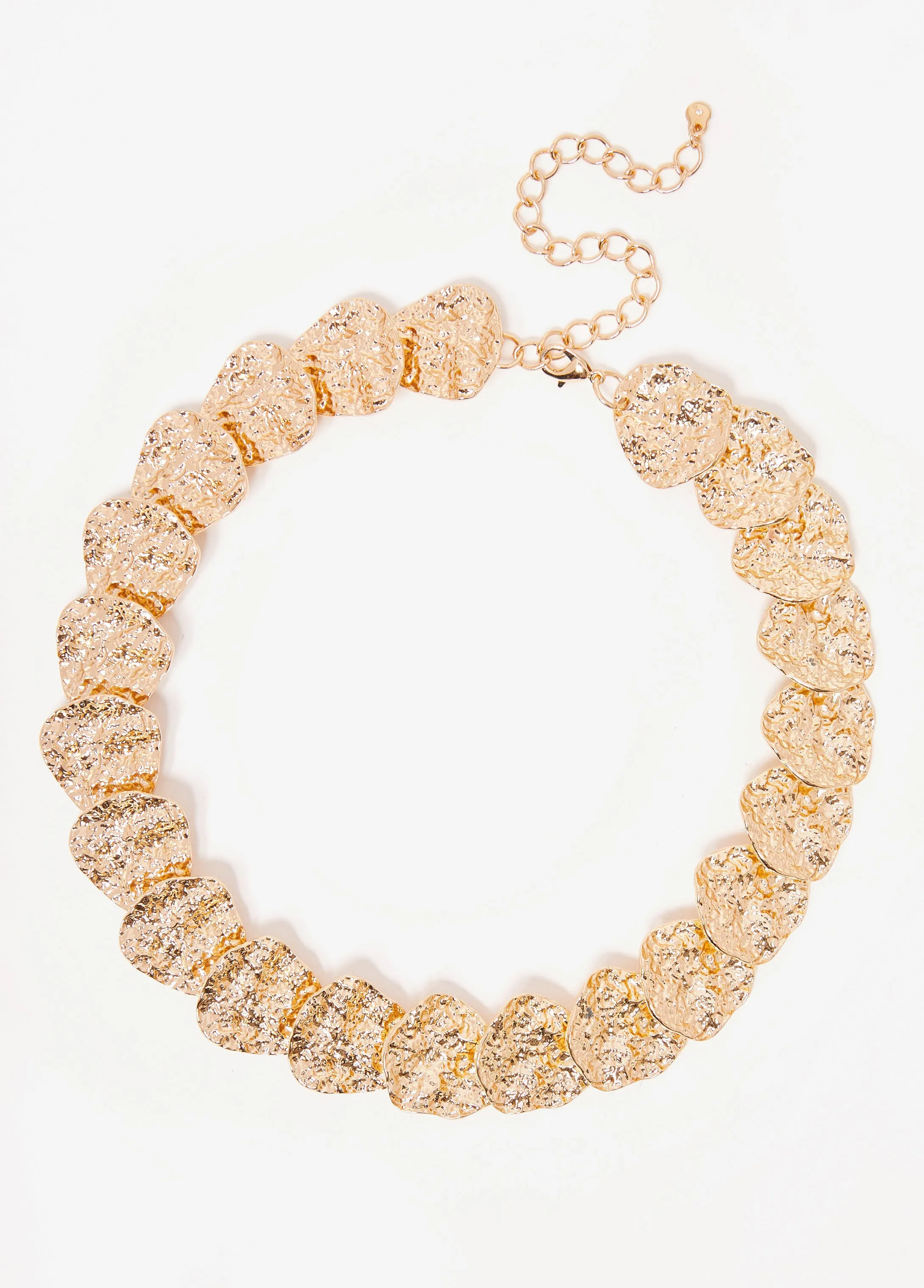 Hammered Gold Tone Necklace sold by Ashley Stewart product image thumbnail 2