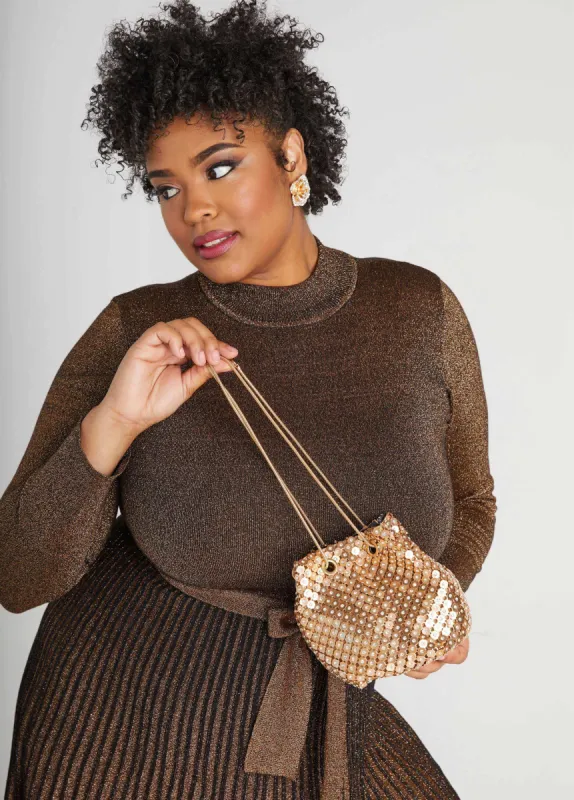 Chain Mail Bucket Bag sold by Ashley Stewart