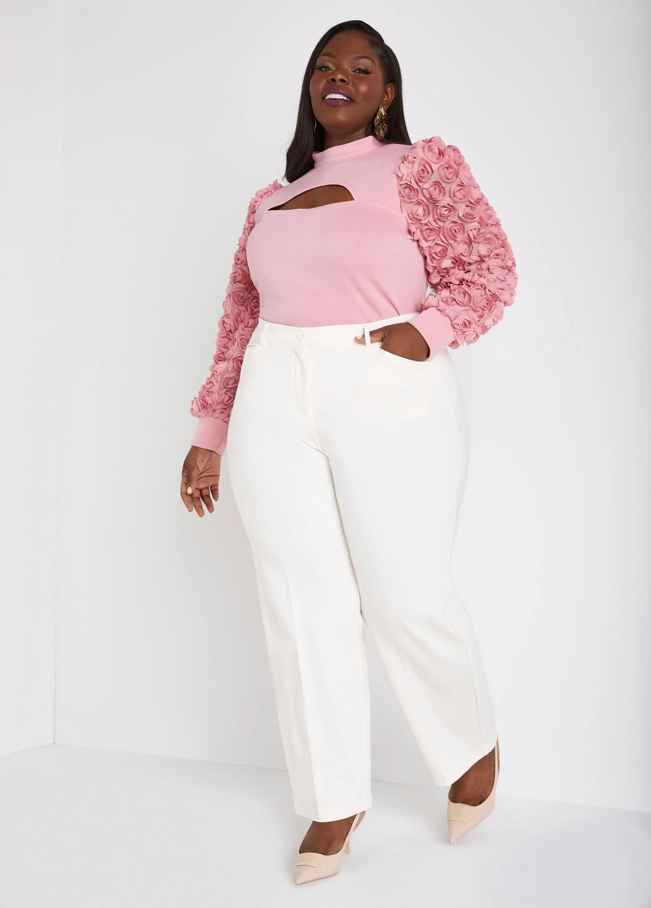 Ponte Straight Leg Trousers sold by Ashley Stewart product image thumbnail 5