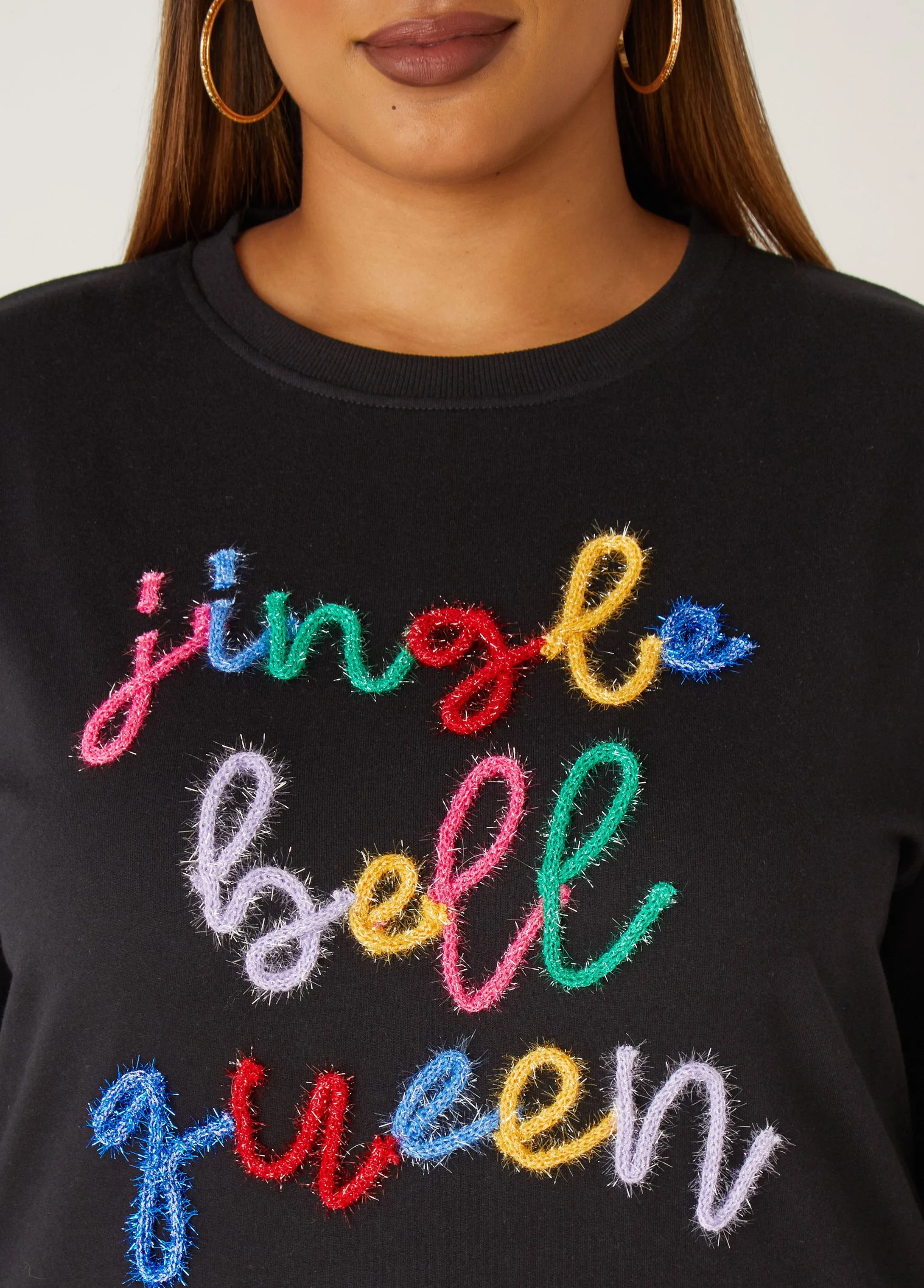 Jingle Bell Queen Sweatshirt sold by Ashley Stewart product image thumbnail 3