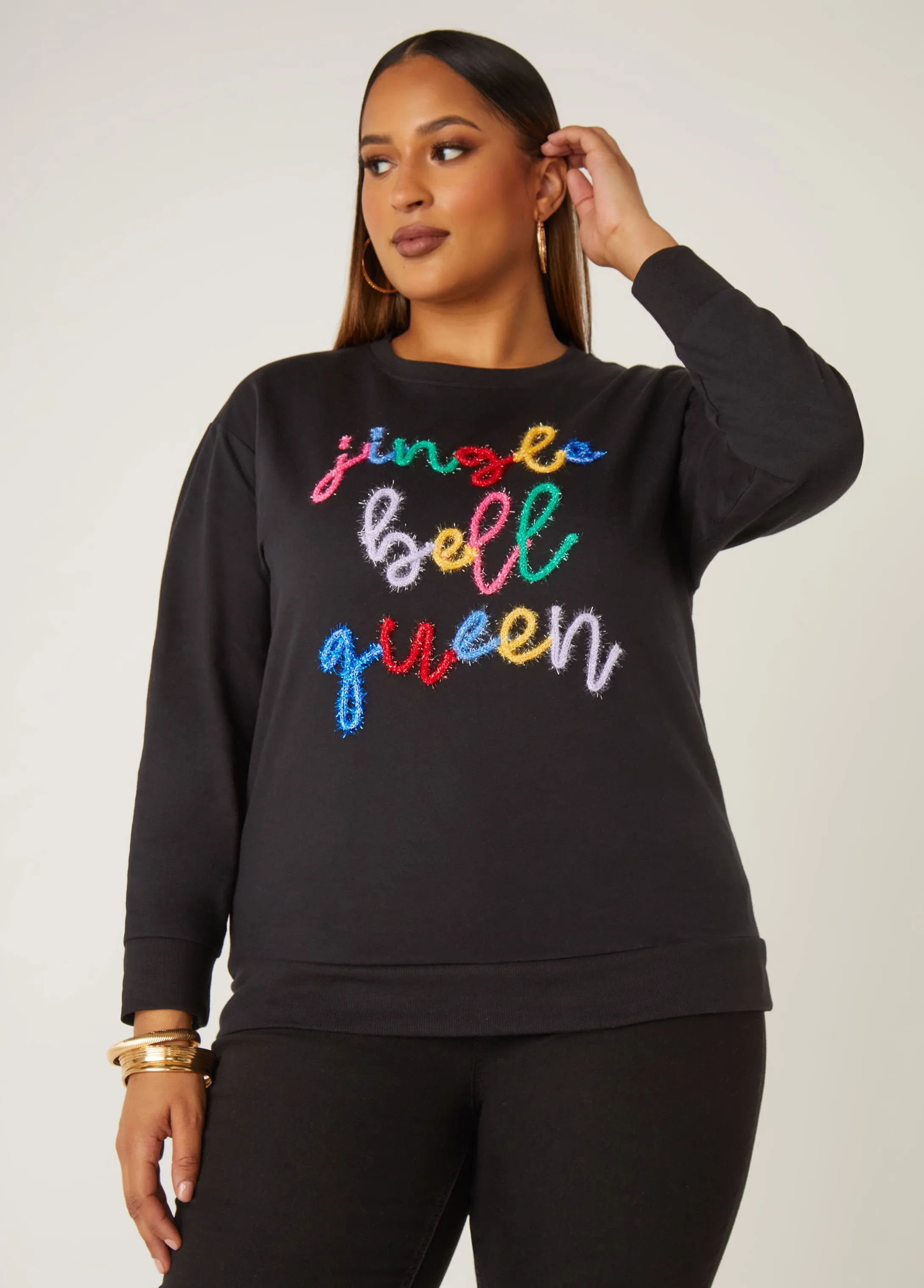 Jingle Bell Queen Sweatshirt sold by Ashley Stewart