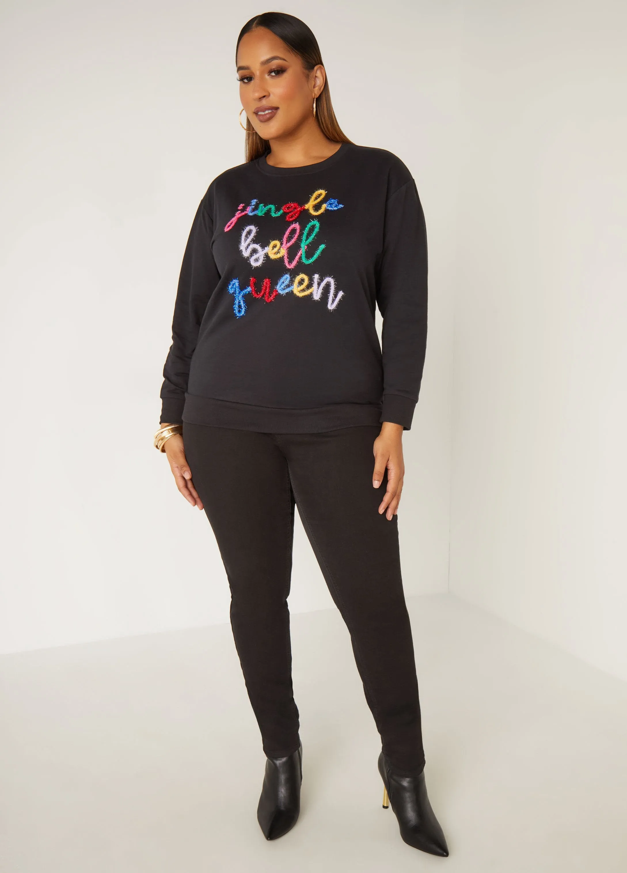 Jingle Bell Queen Sweatshirt sold by Ashley Stewart product image thumbnail 4