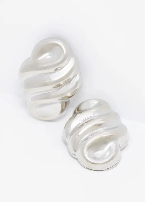 Swirl Silver Tone Earrings sold by Ashley Stewart