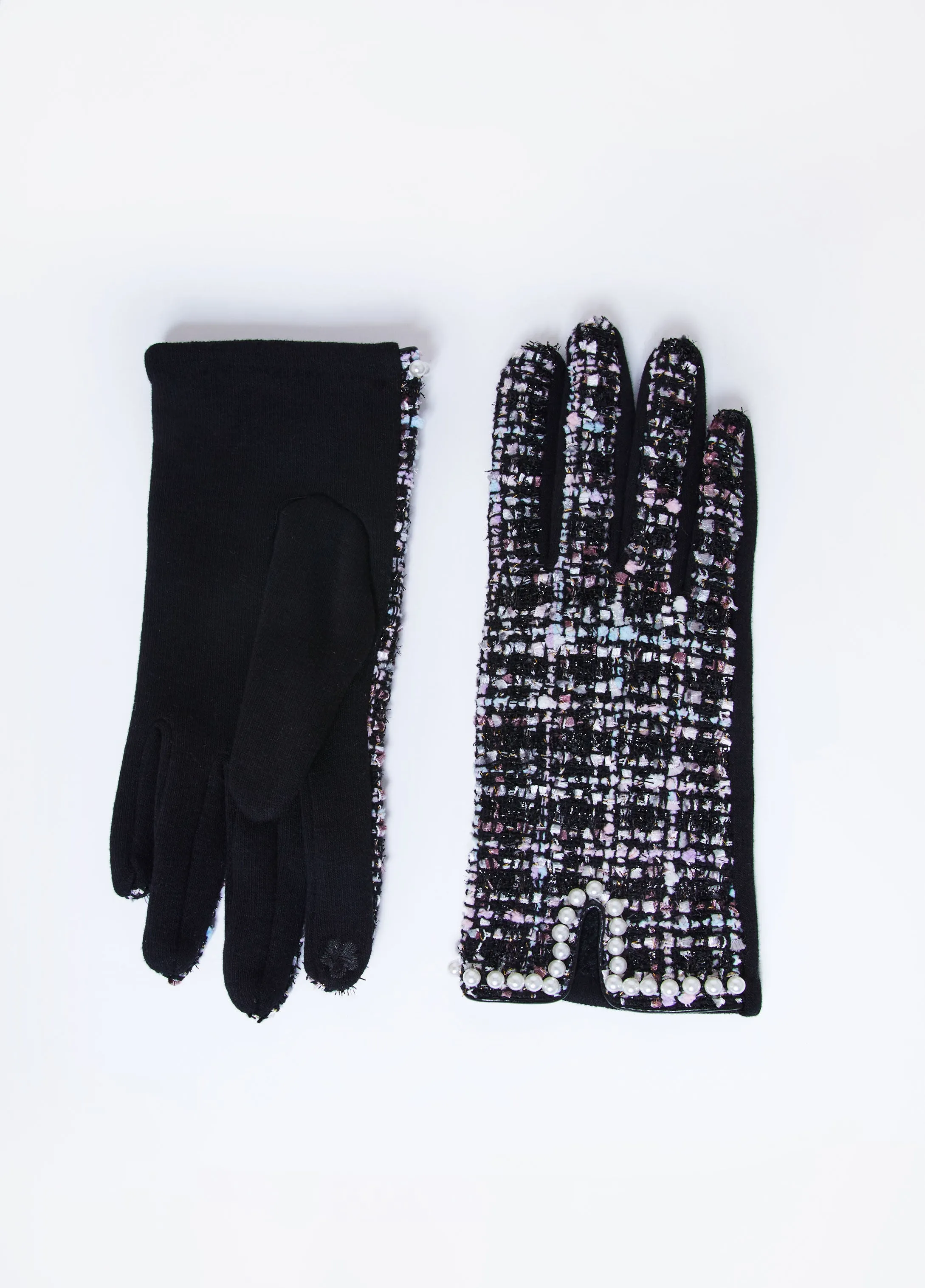 Faux Pearl Boucle Gloves sold by Ashley Stewart