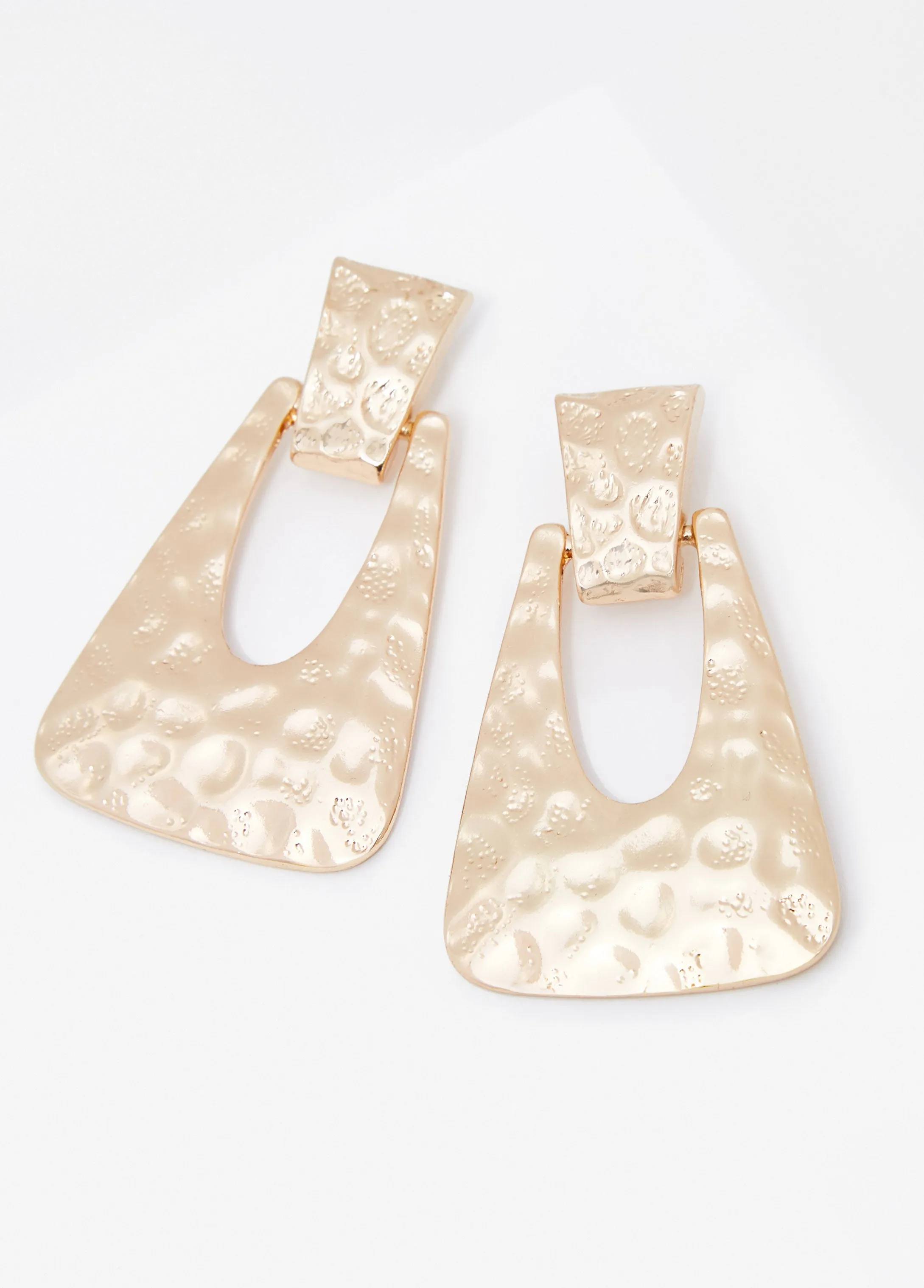 Hammered Doorknocker Earrings sold by Ashley Stewart product image thumbnail 2