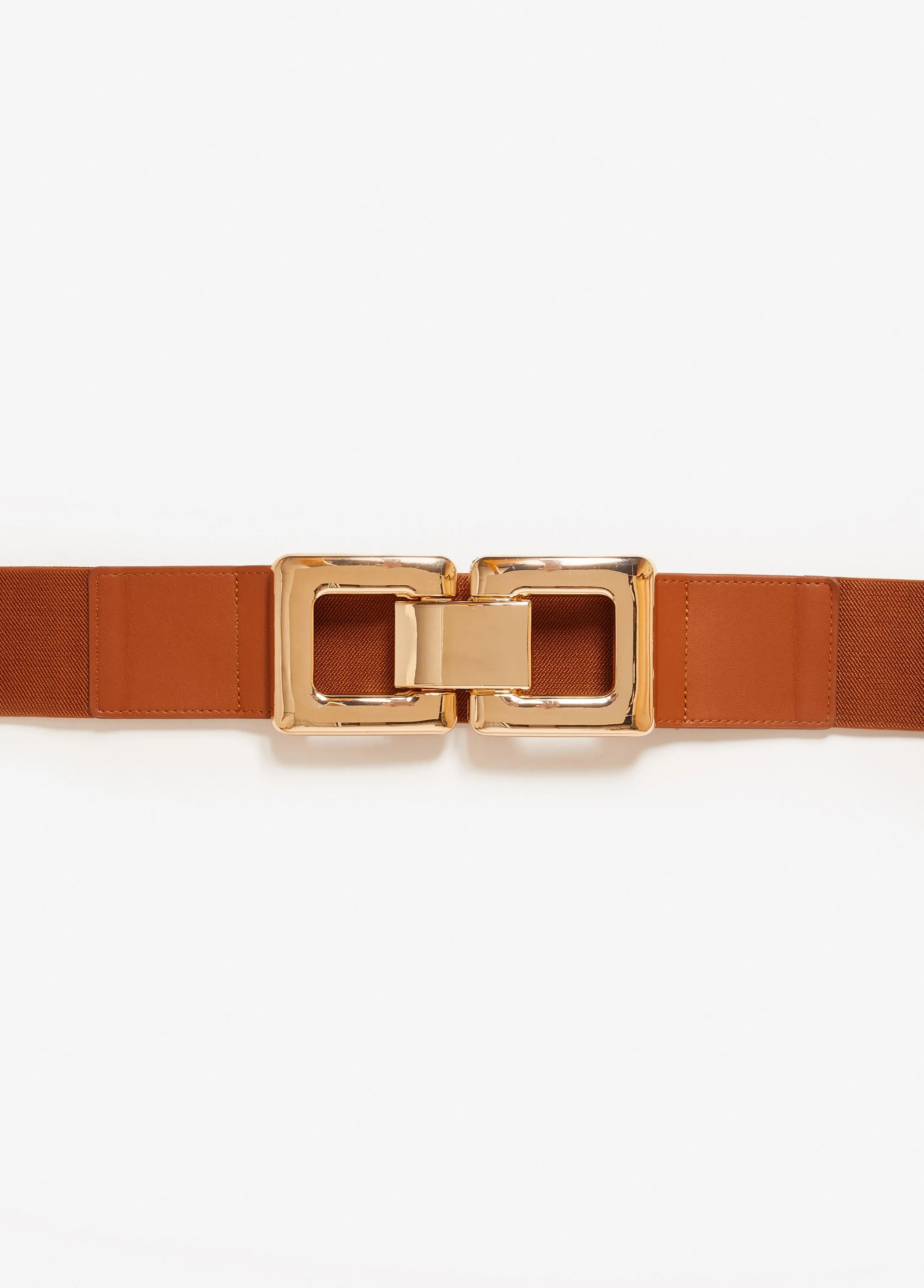 Square Buckle Paneled Stretch Belt sold by Ashley Stewart product image thumbnail 2
