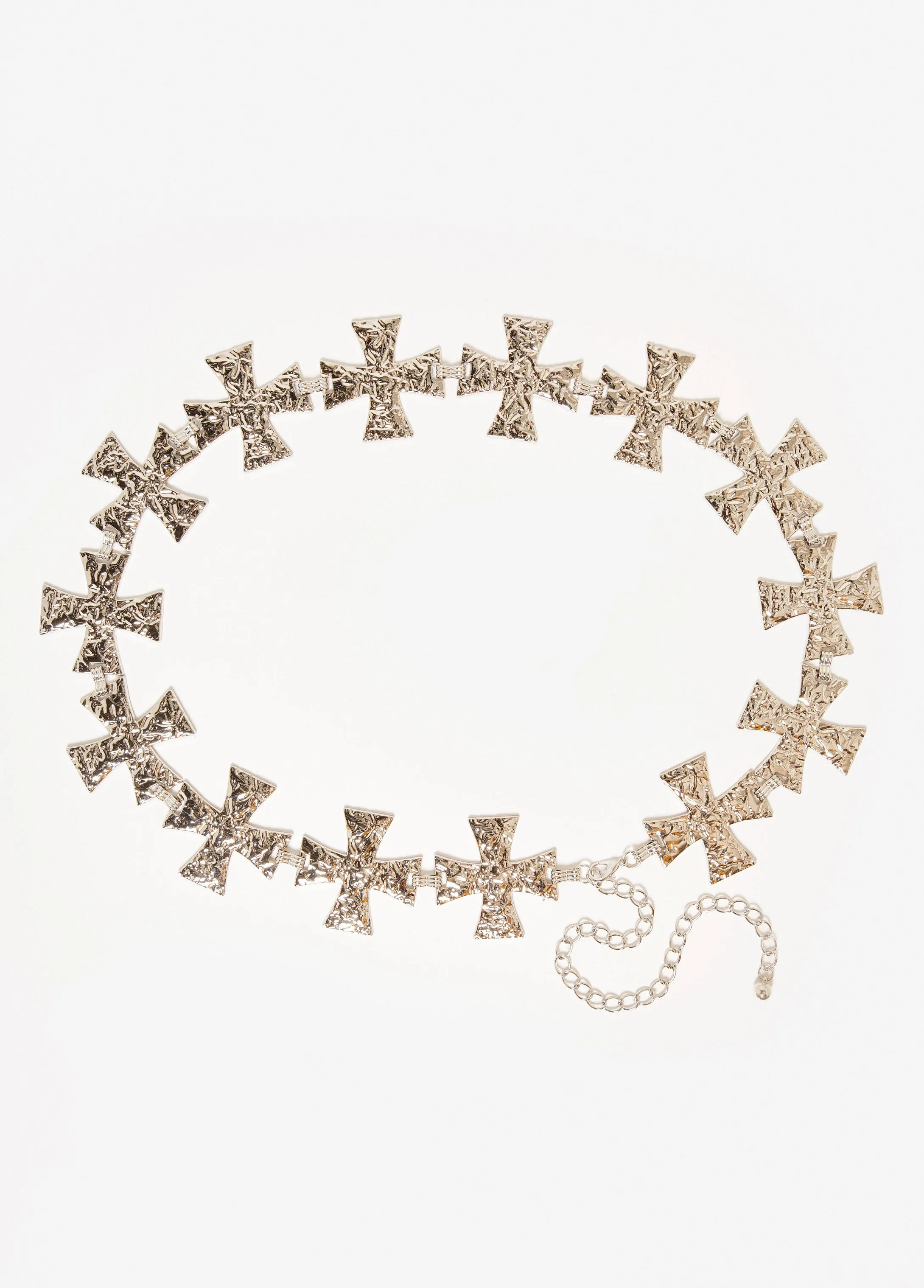Hammered Silver Tone Cross Belt sold by Ashley Stewart product image thumbnail 2