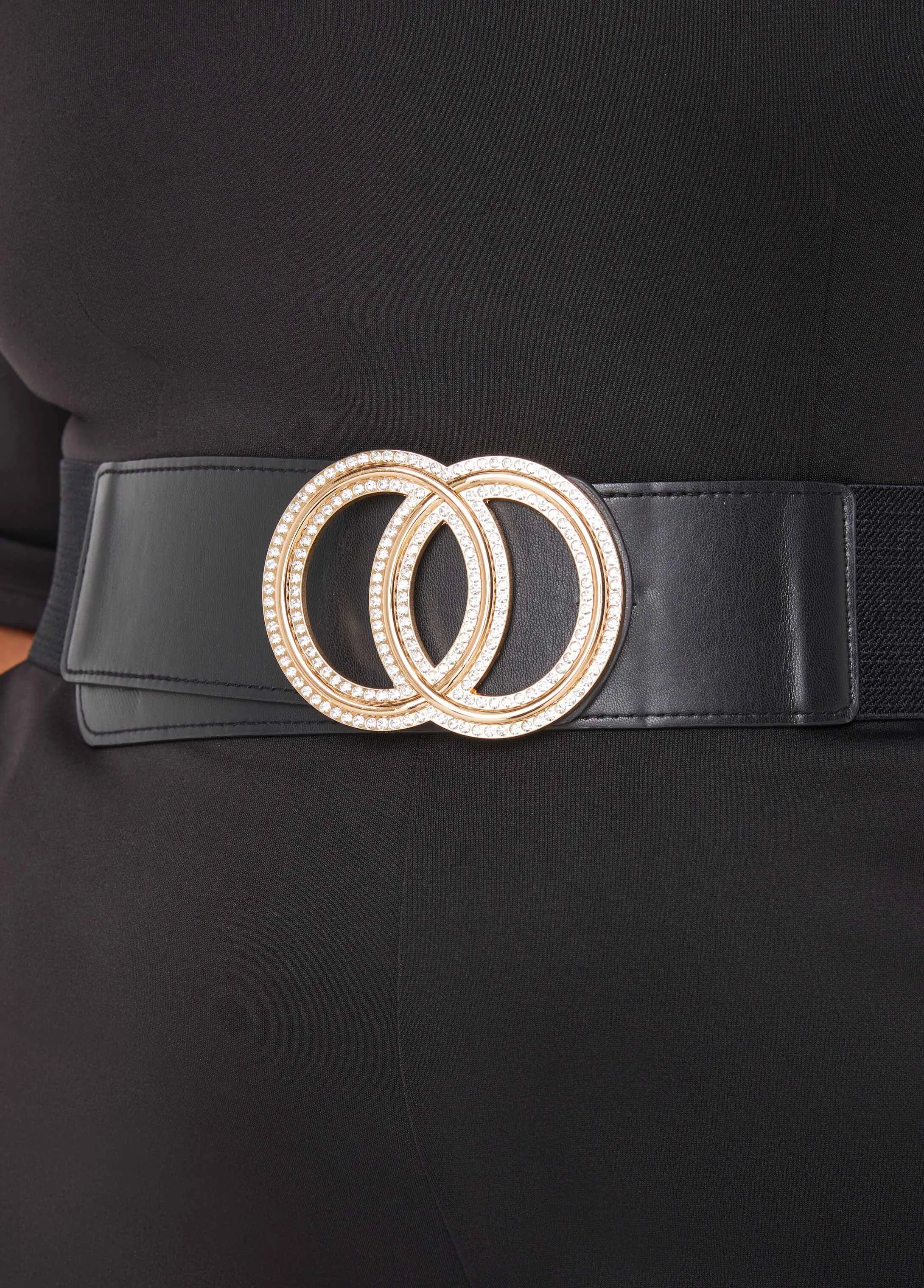 Crystal Ring Stretch Belt sold by Ashley Stewart product image thumbnail 2