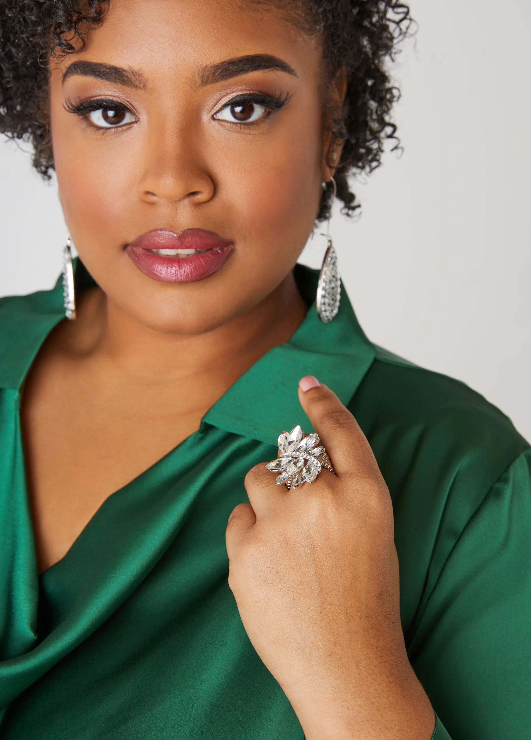 Crystal Stretch Ring sold by Ashley Stewart