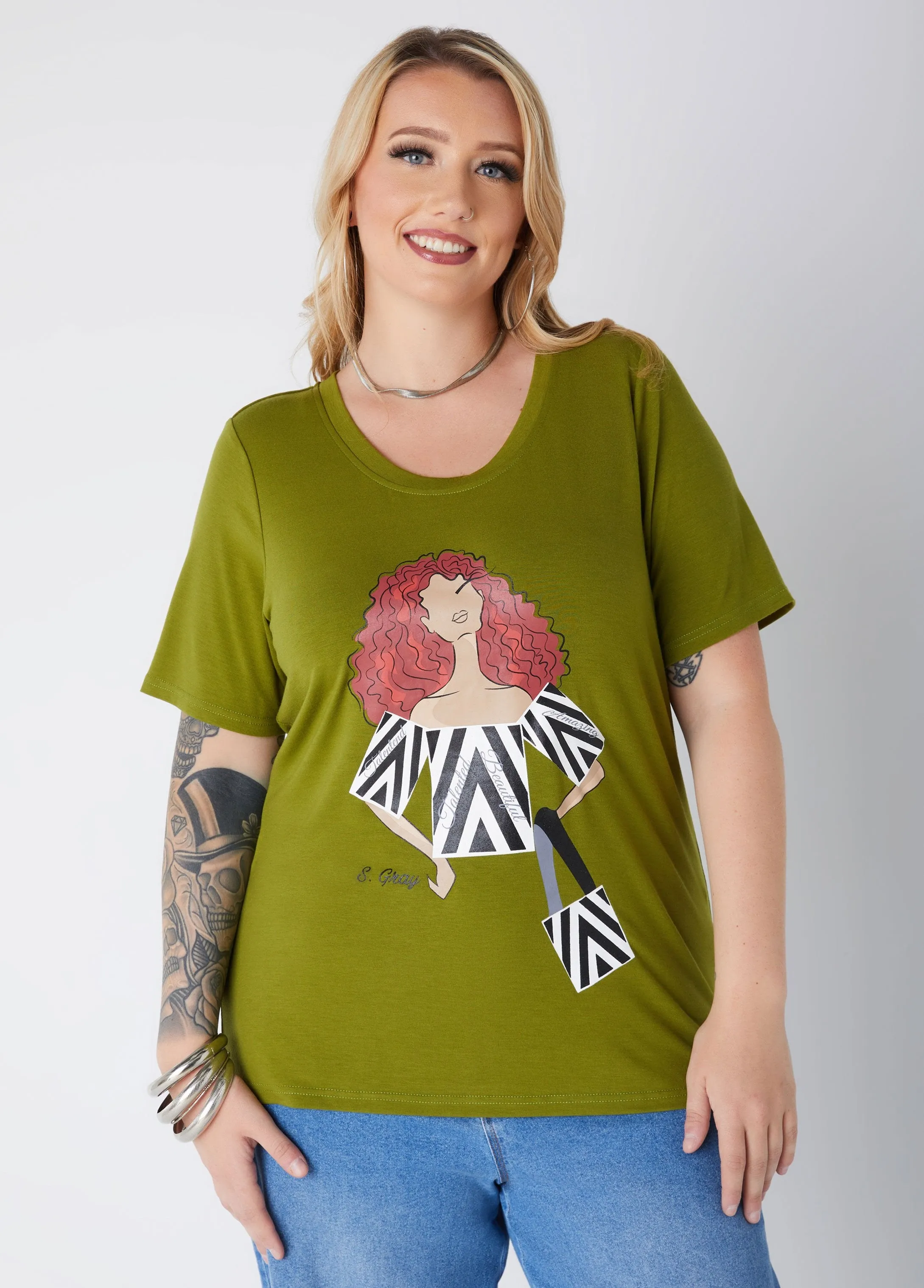 Sheila Gray Affirmations Tee sold by Ashley Stewart product image thumbnail 3