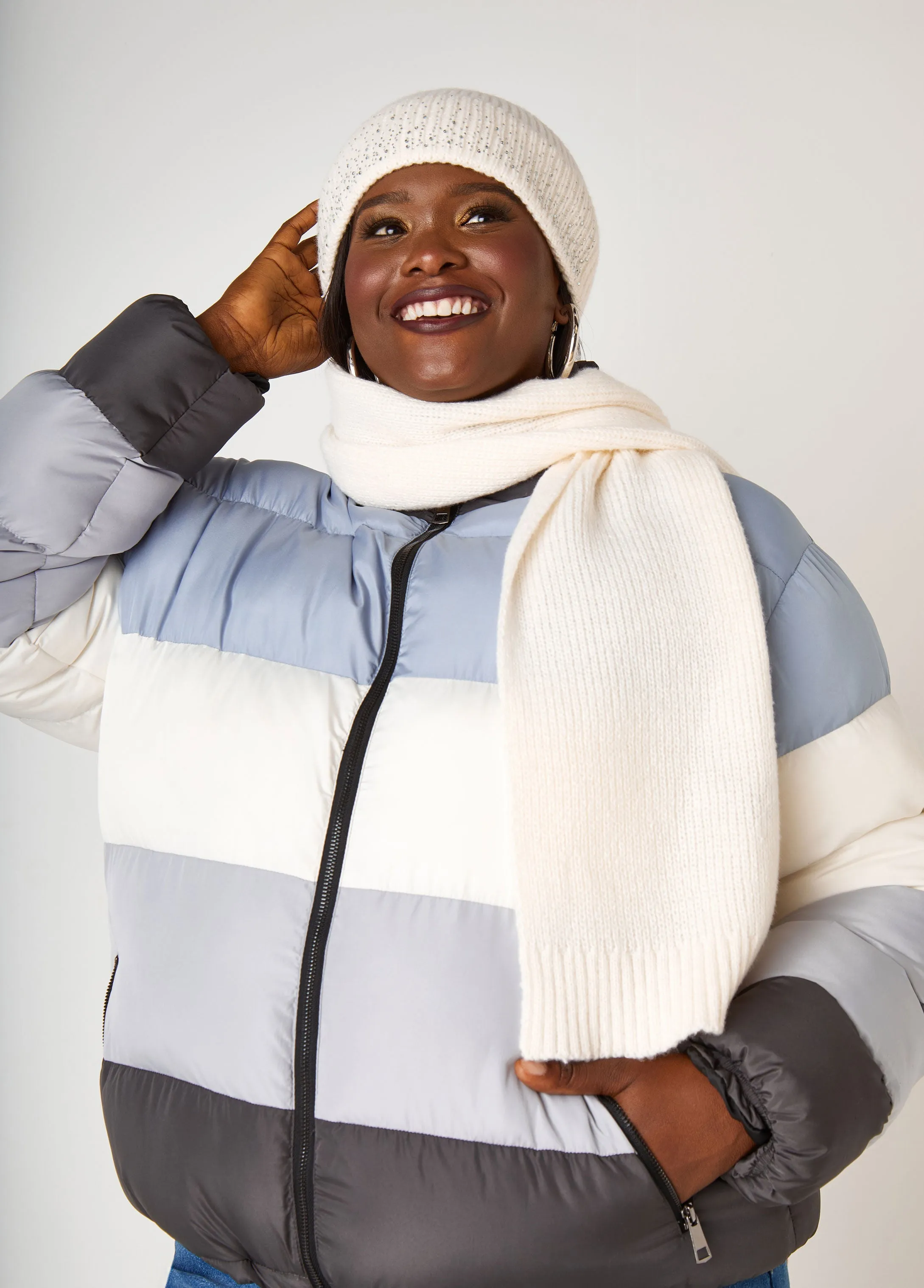 Crystal Scarf And Hat Gift Set sold by Ashley Stewart