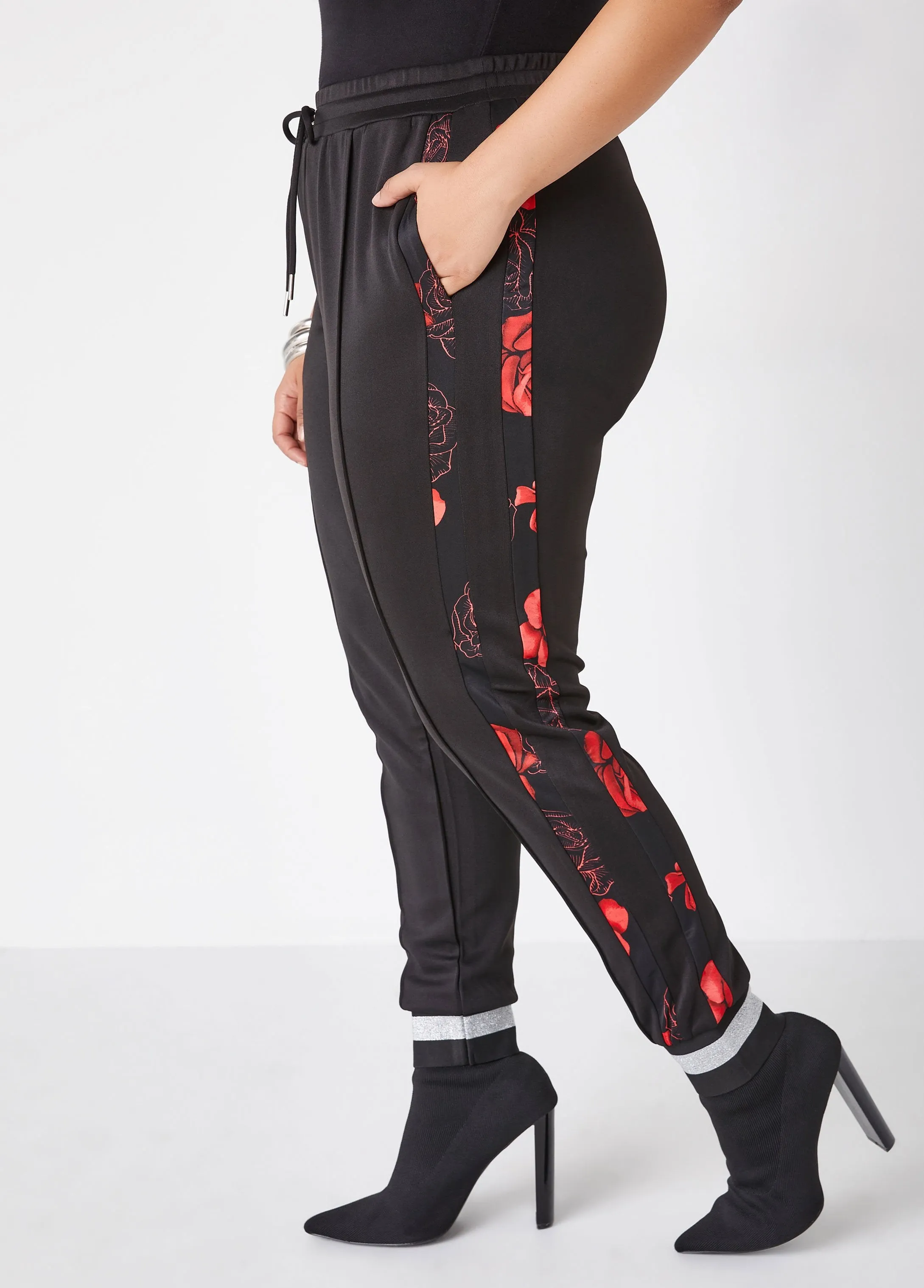 Seamed Floral Leggings sold by Ashley Stewart product image thumbnail 3