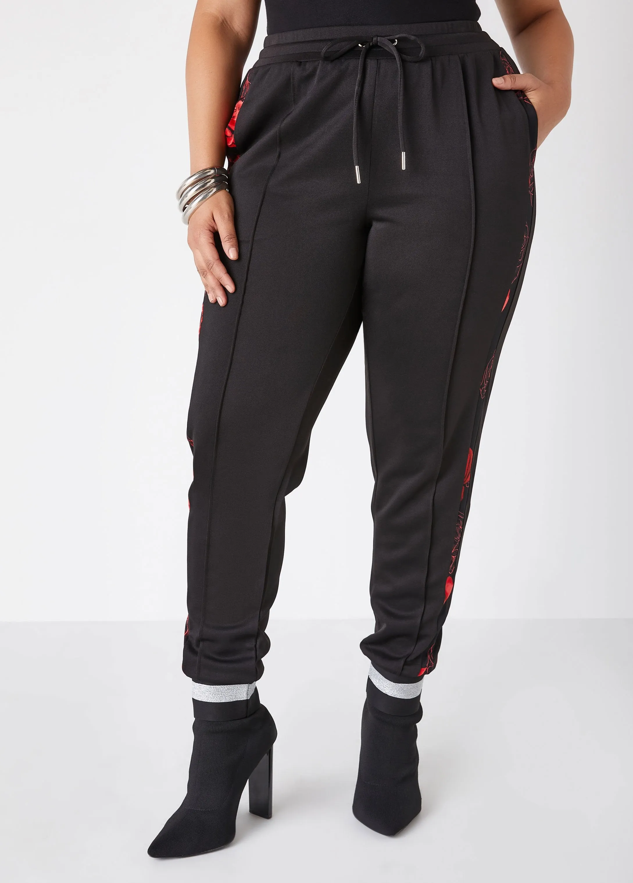 Seamed Floral Leggings sold by Ashley Stewart product image thumbnail 4