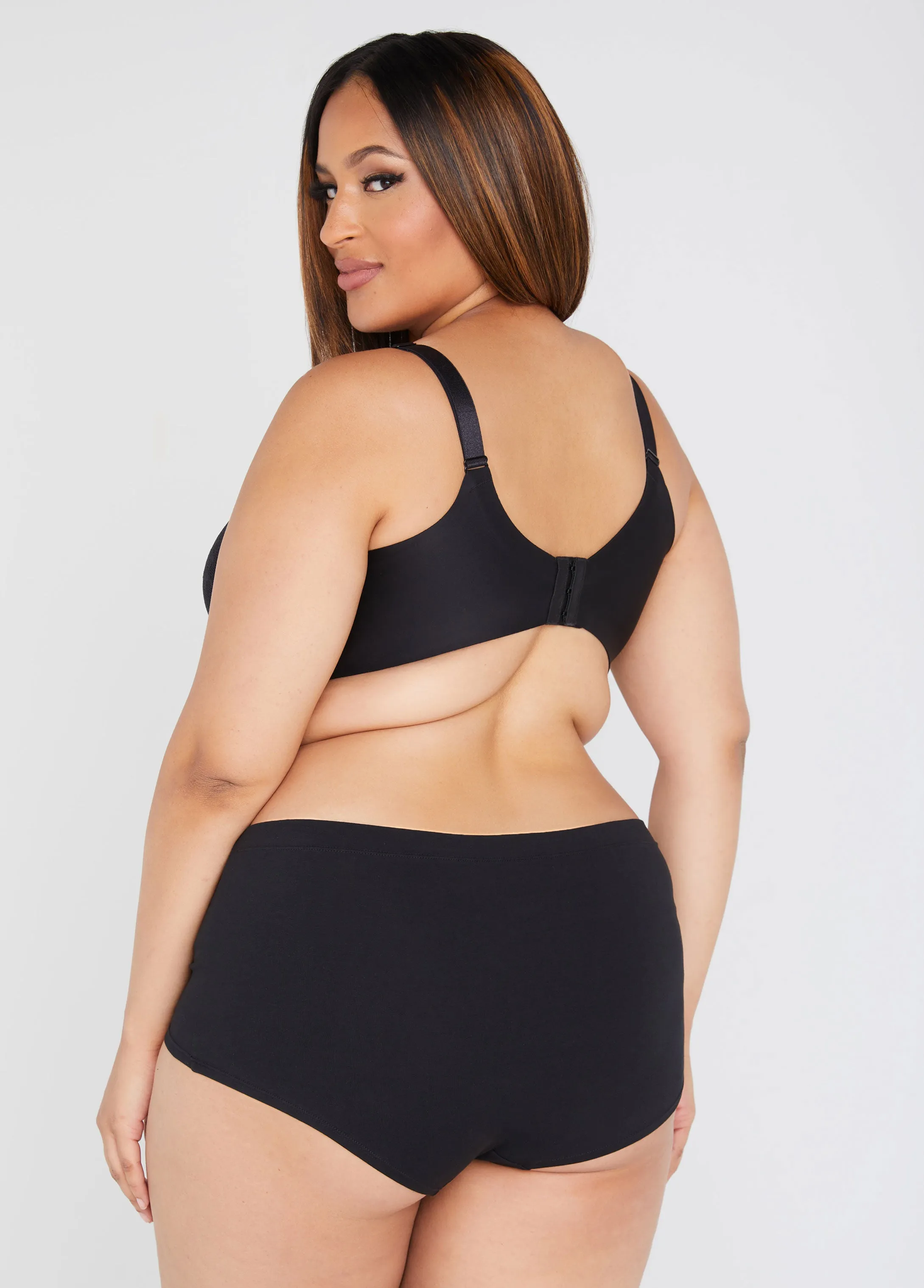 Logo Print Cotton Blend Boyshorts sold by Ashley Stewart product image thumbnail 2