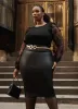 Faux Leather Midi Skirt sold by Ashley Stewart