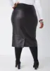 Faux Leather Midi Skirt sold by Ashley Stewart
