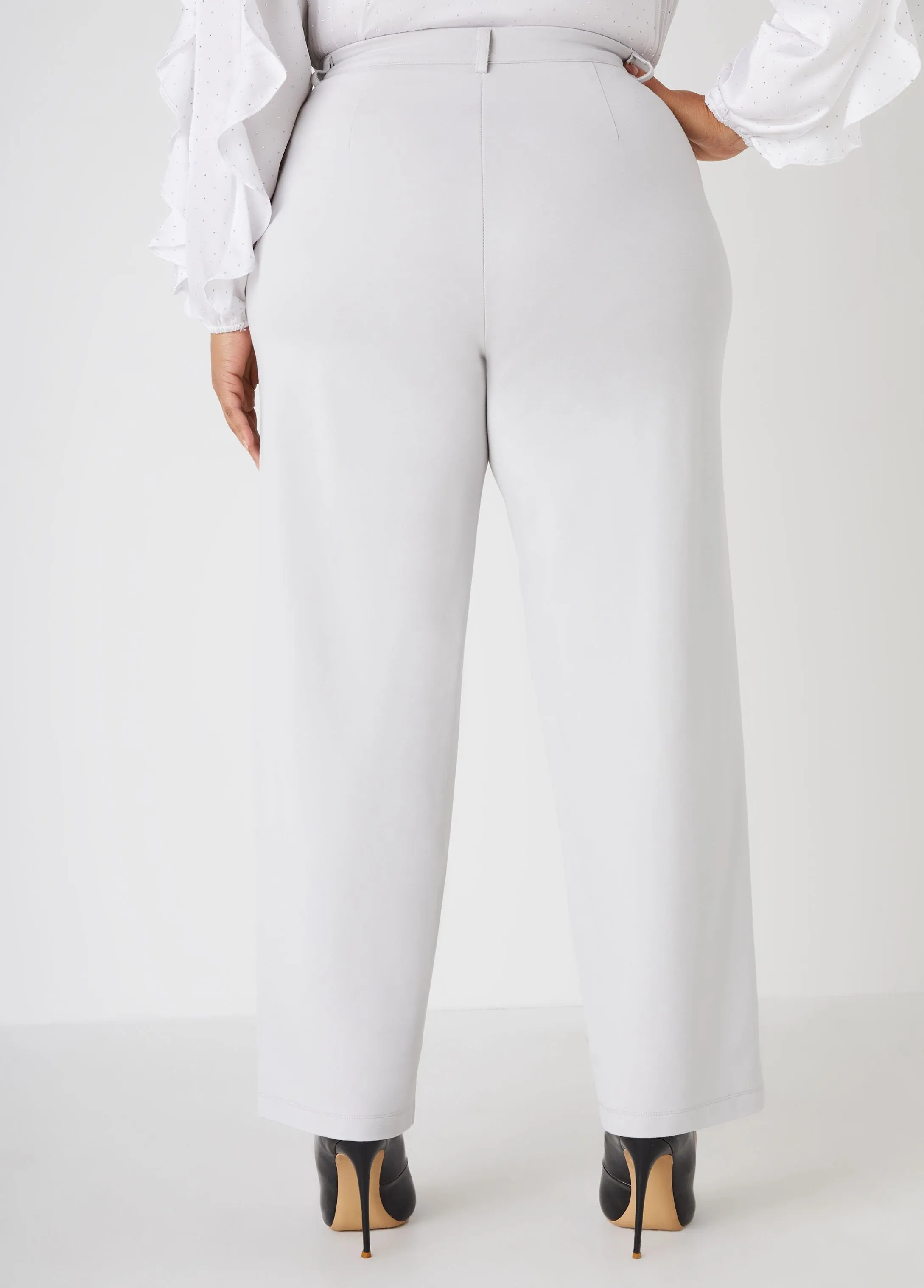 Ponte High Waist Trouser sold by Ashley Stewart product image thumbnail 2