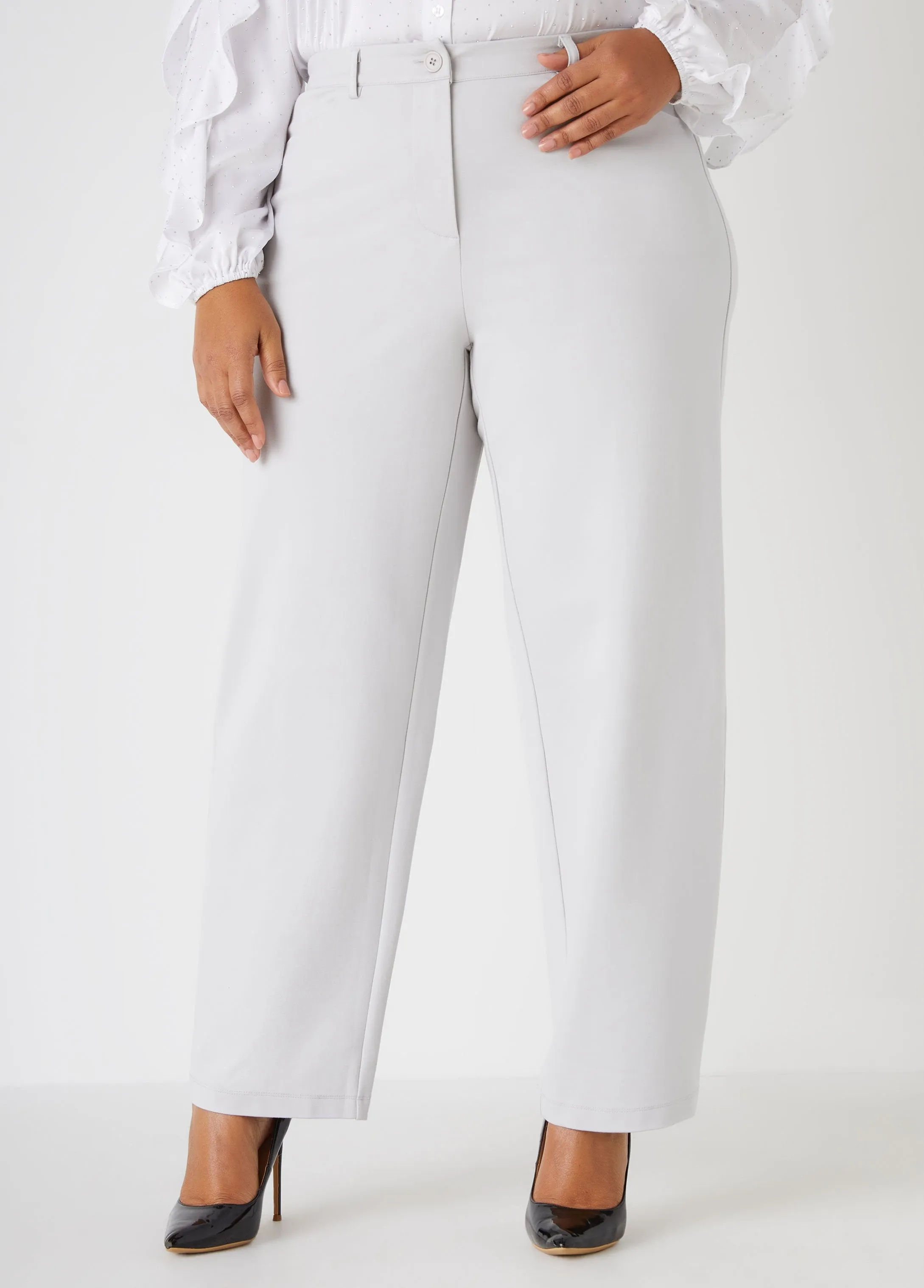 Ponte High Waist Trouser sold by Ashley Stewart product image thumbnail 3
