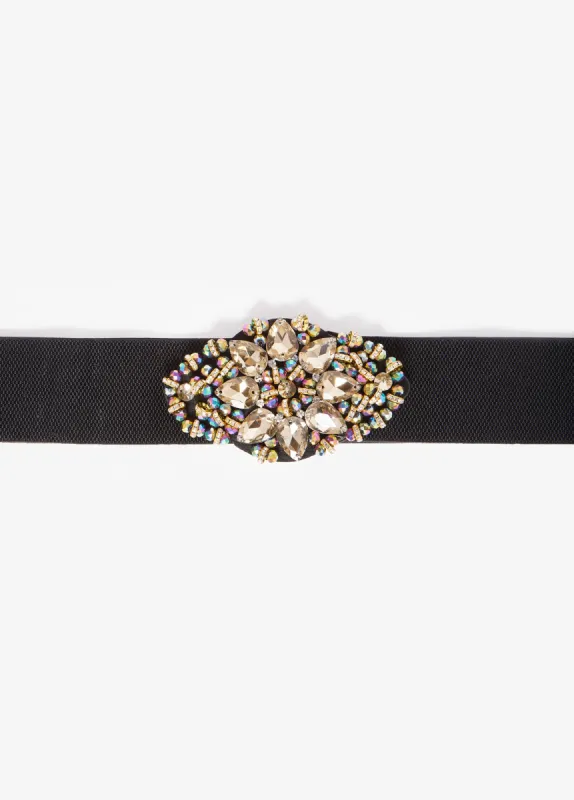 Iridescent Crystal Stretch Belt sold by Ashley Stewart