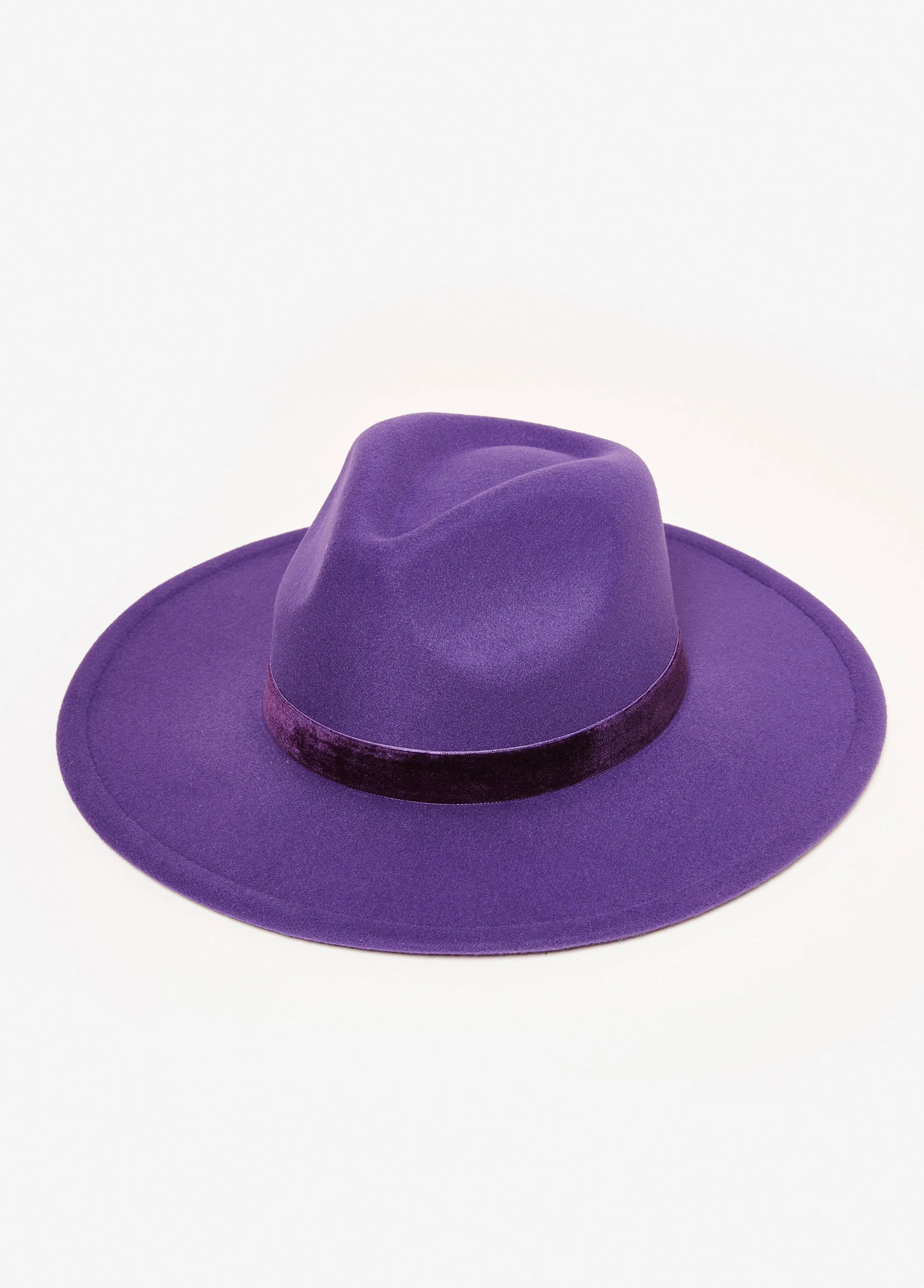Faux Suede Trim Felt Fedora sold by Ashley Stewart product image thumbnail 2