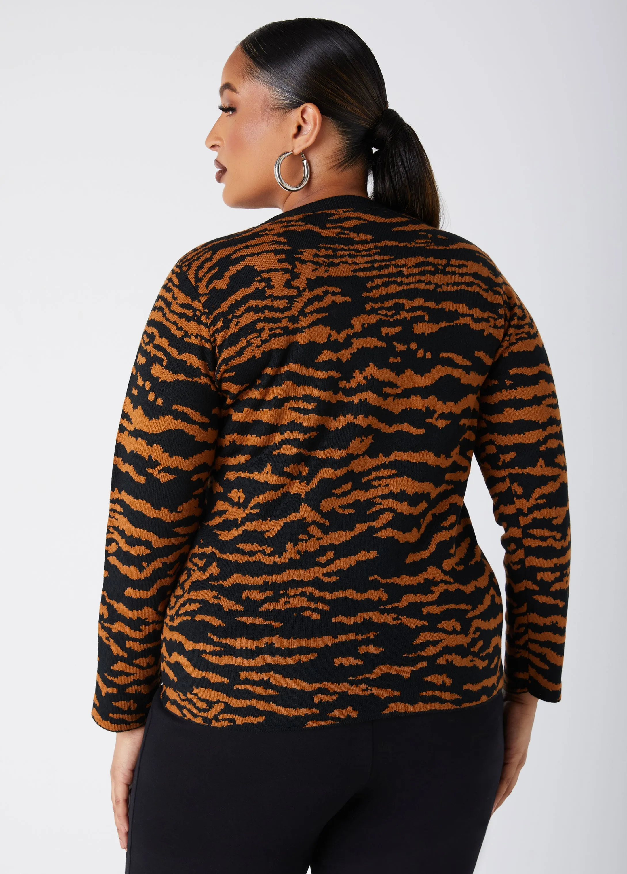 Animal Keyhole Sweater sold by Ashley Stewart product image thumbnail 2