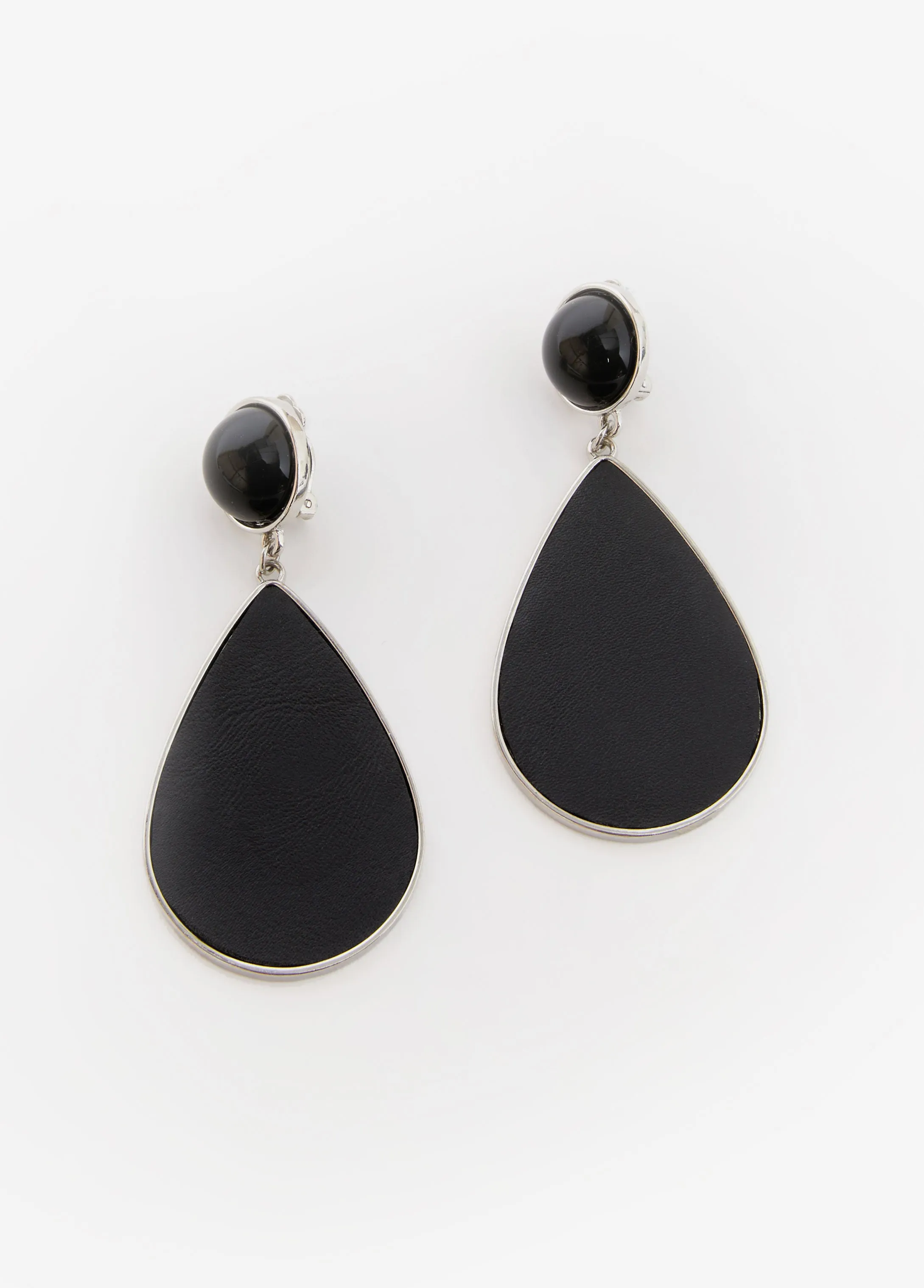 Faux Leather Clip On Earrings sold by Ashley Stewart product image thumbnail 2