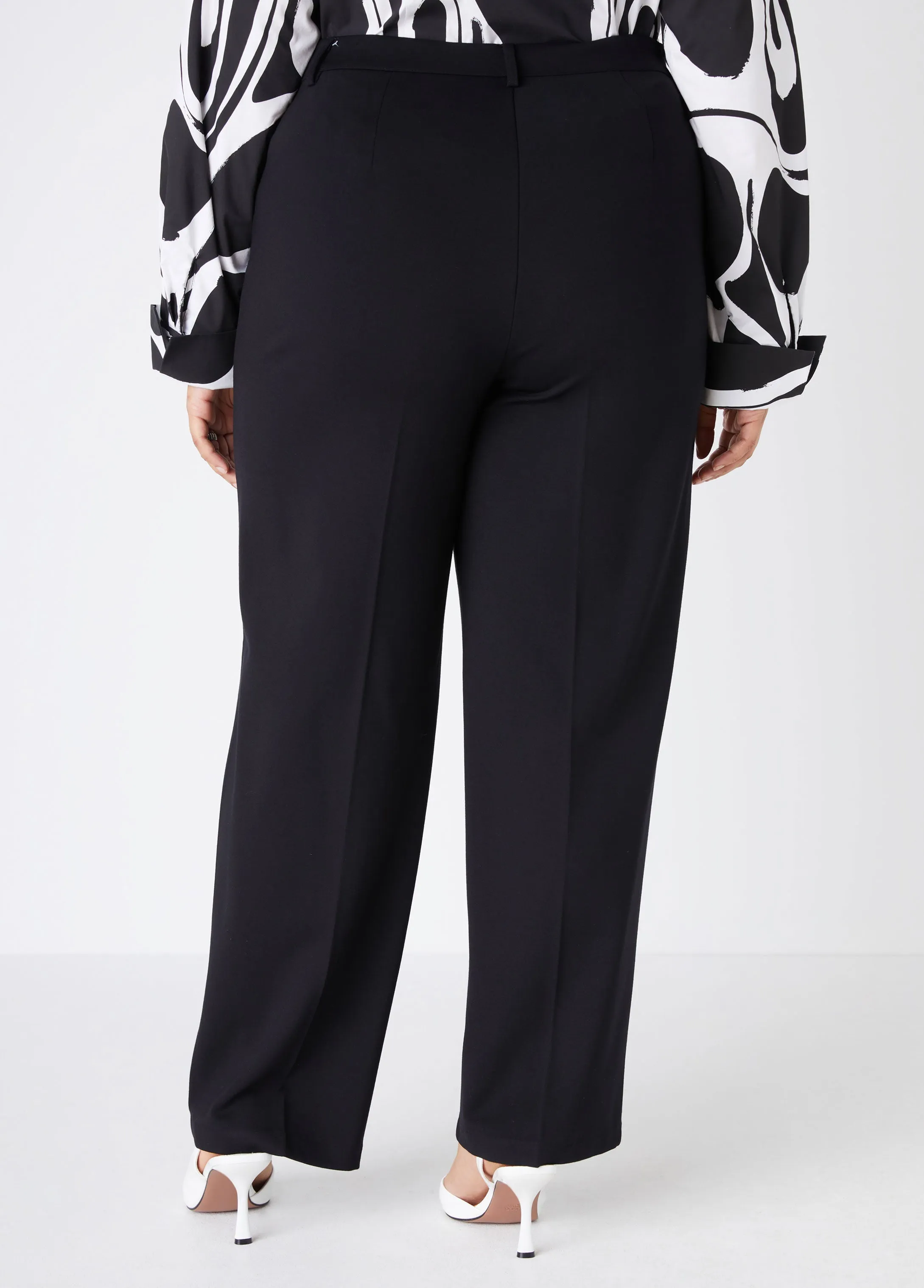 High Rise Ponte Trousers sold by Ashley Stewart product image thumbnail 2