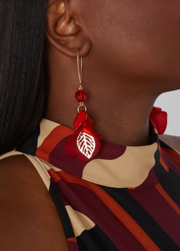 Flower Petal Gold Tone Earrings sold by Ashley Stewart