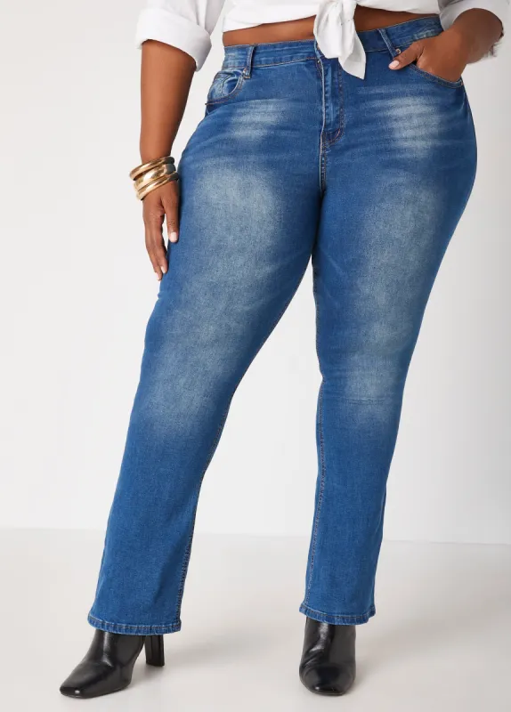 High Rise Bootcut Jeans sold by Ashley Stewart