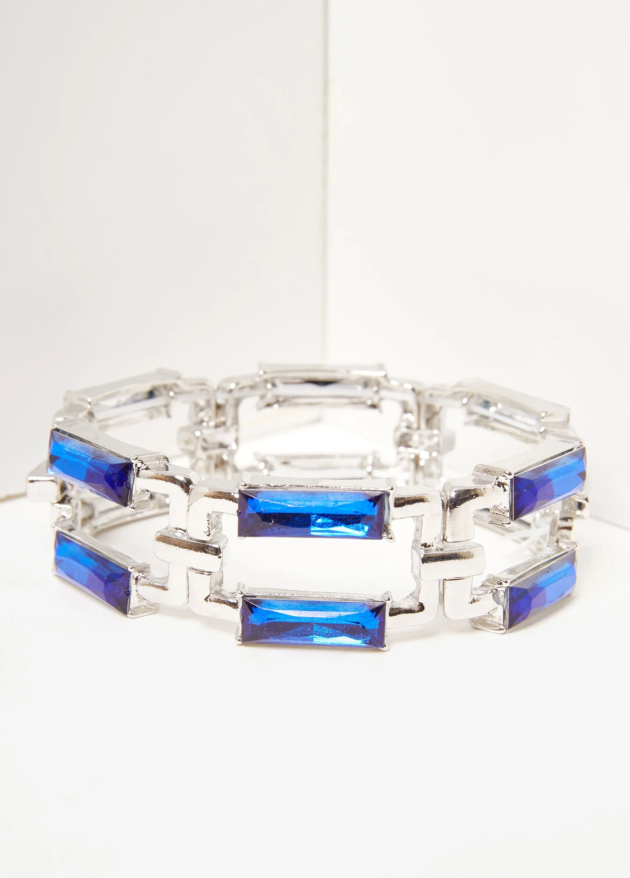 Crystal Link Stretch Bracelet sold by Ashley Stewart product image thumbnail 2