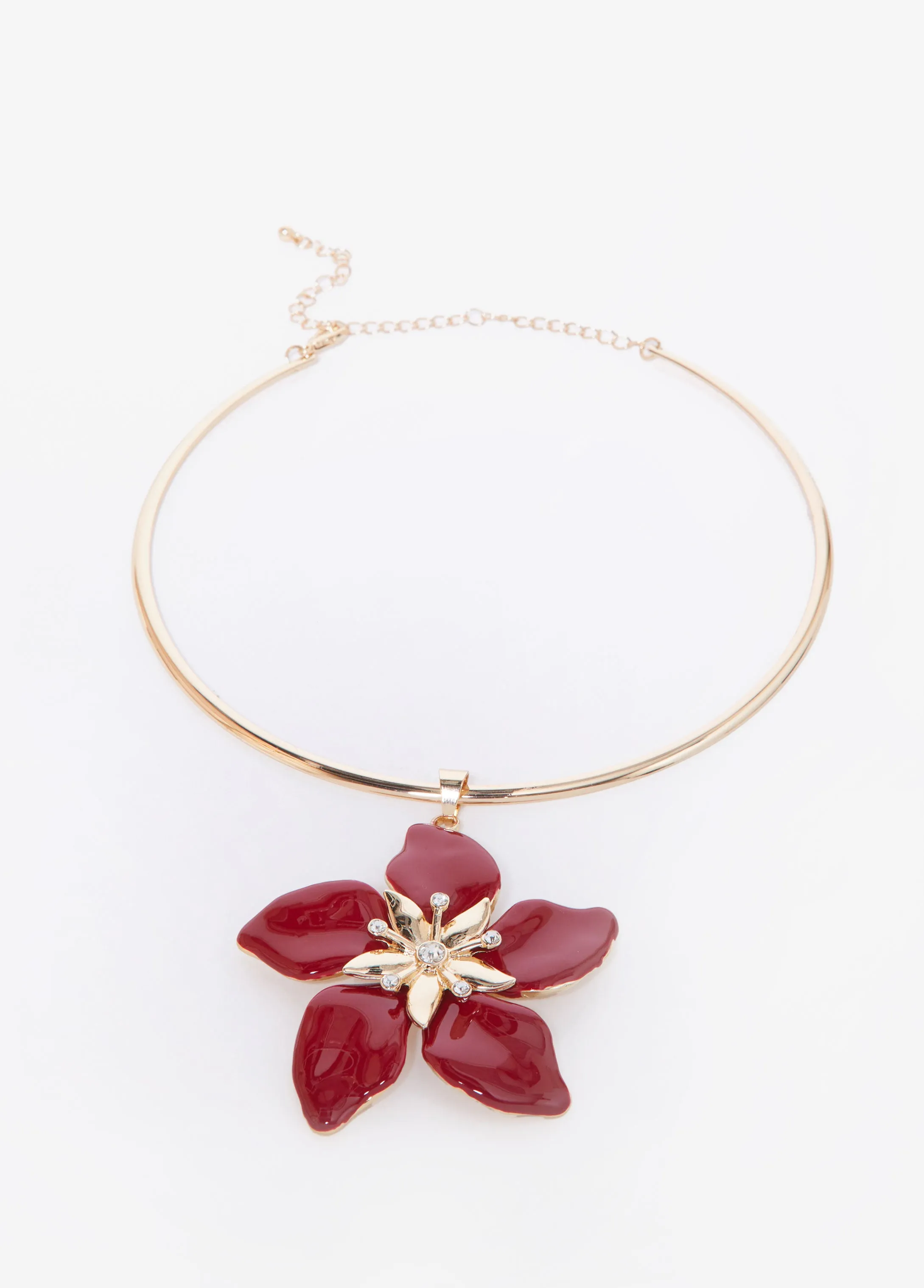 Gold Tone Flower Necklace sold by Ashley Stewart product image thumbnail 2