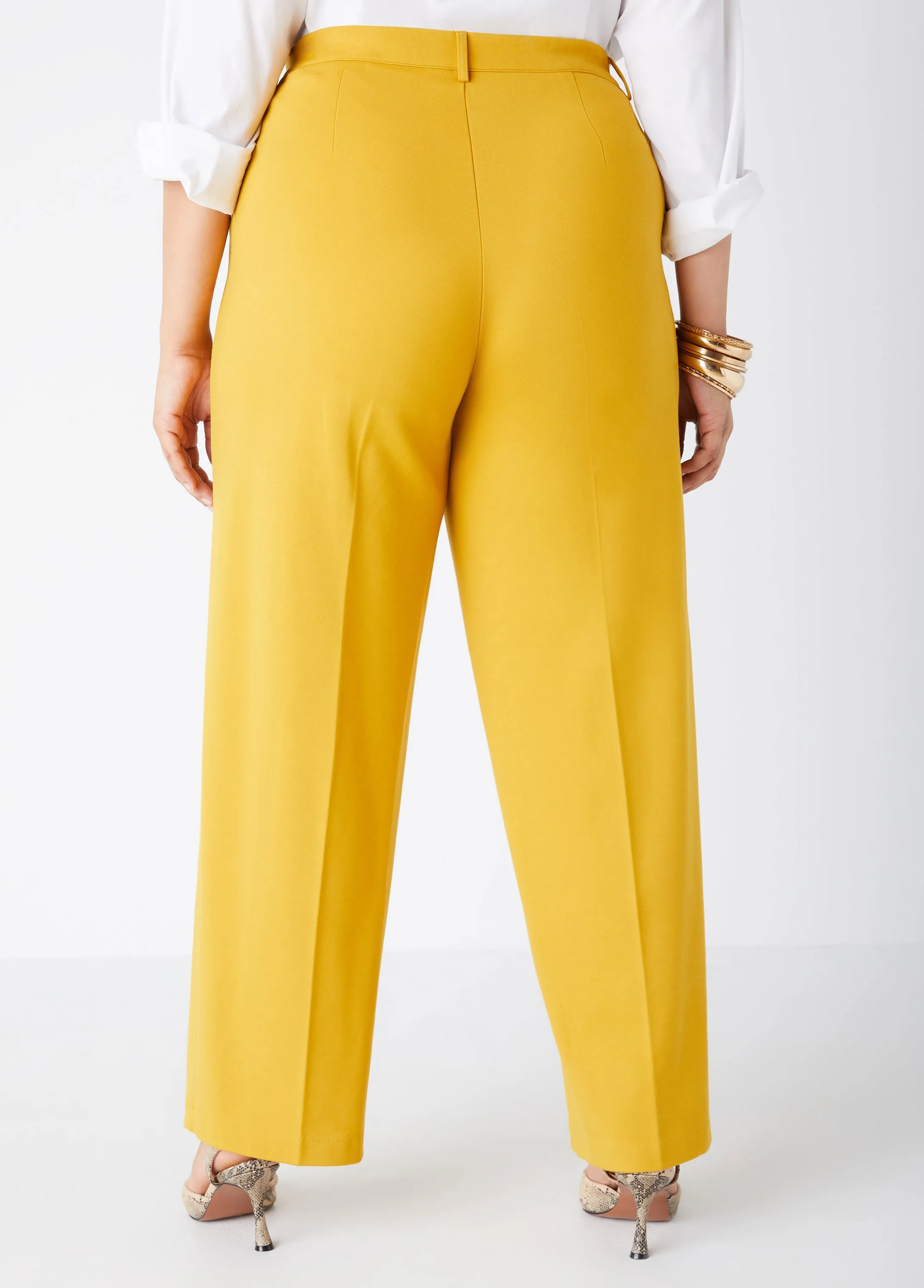 Ponte High Waist Trousers sold by Ashley Stewart product image thumbnail 2
