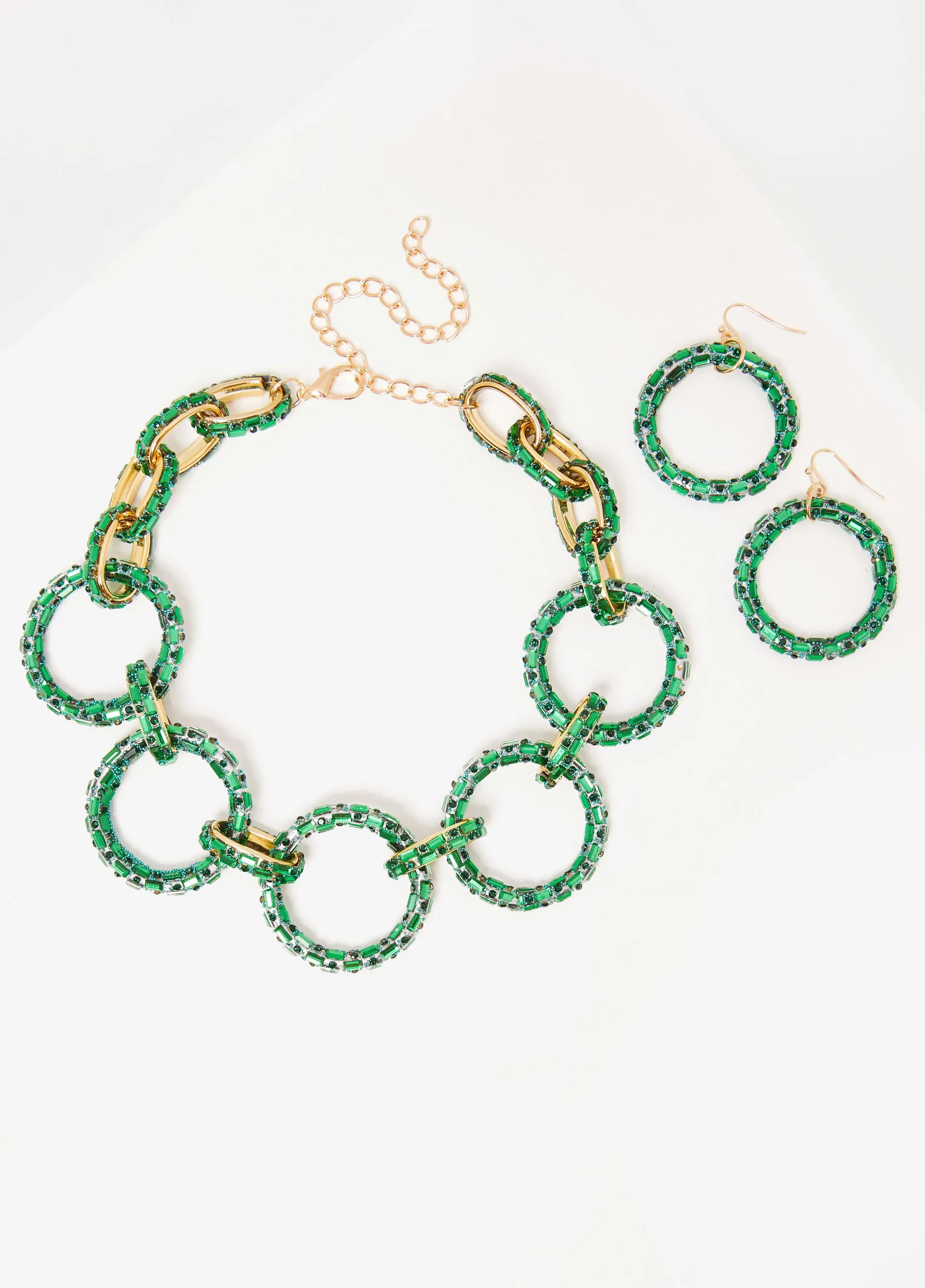 Crystal Ring Necklace Set sold by Ashley Stewart product image thumbnail 2